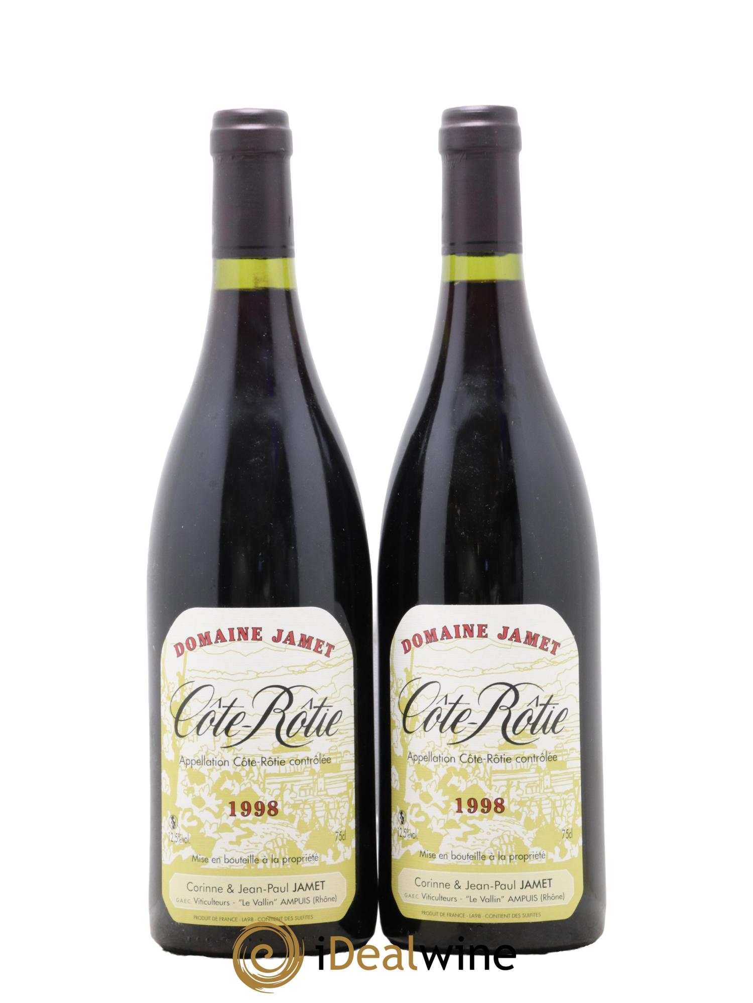 Côte-Rôtie Jamet (Domaine) 1998 - Posten von 2 Flaschen - 0