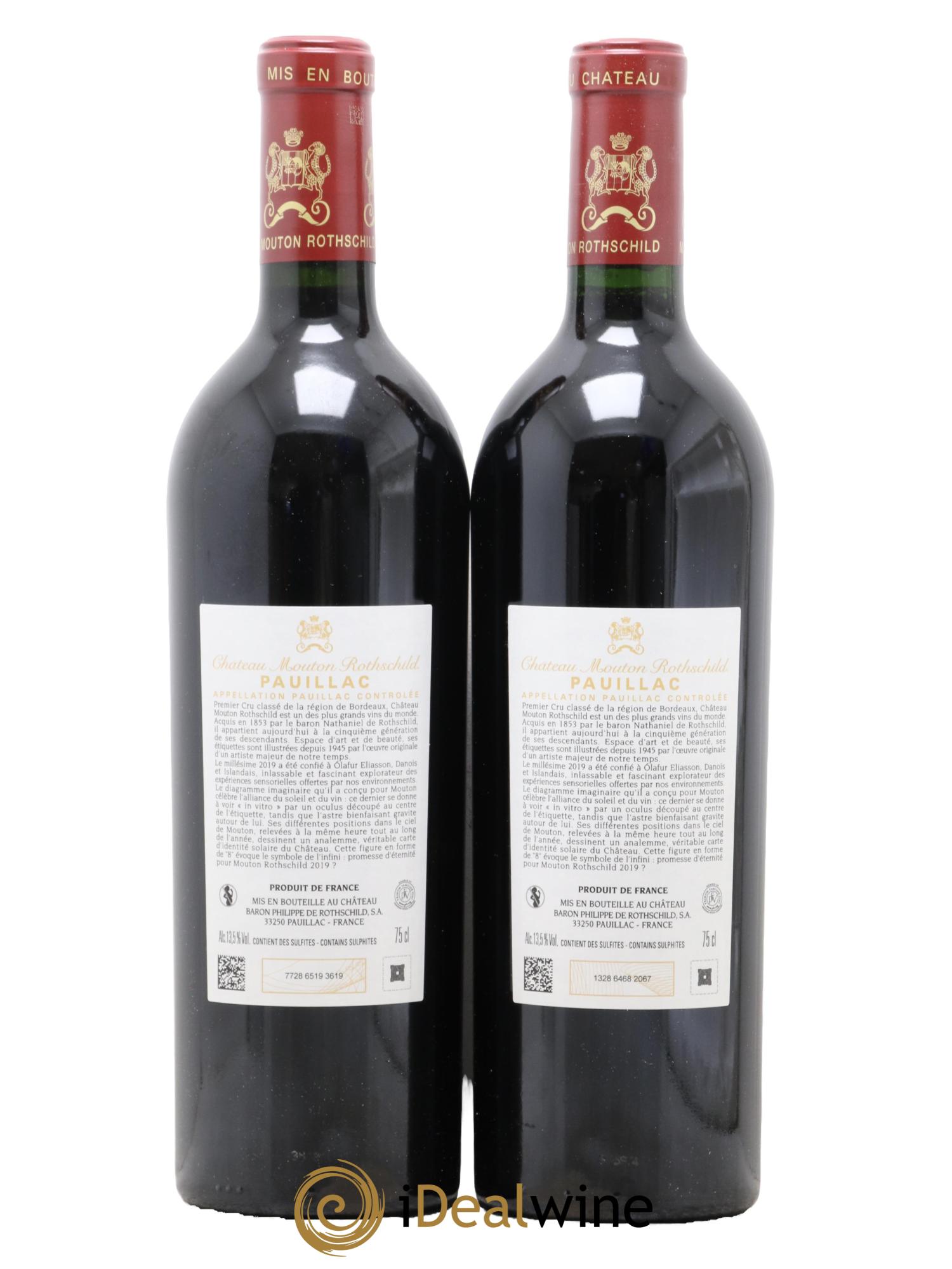 Château Mouton Rothschild 1er Grand Cru Classé 2019 - Lotto di 2 bottiglie - 1