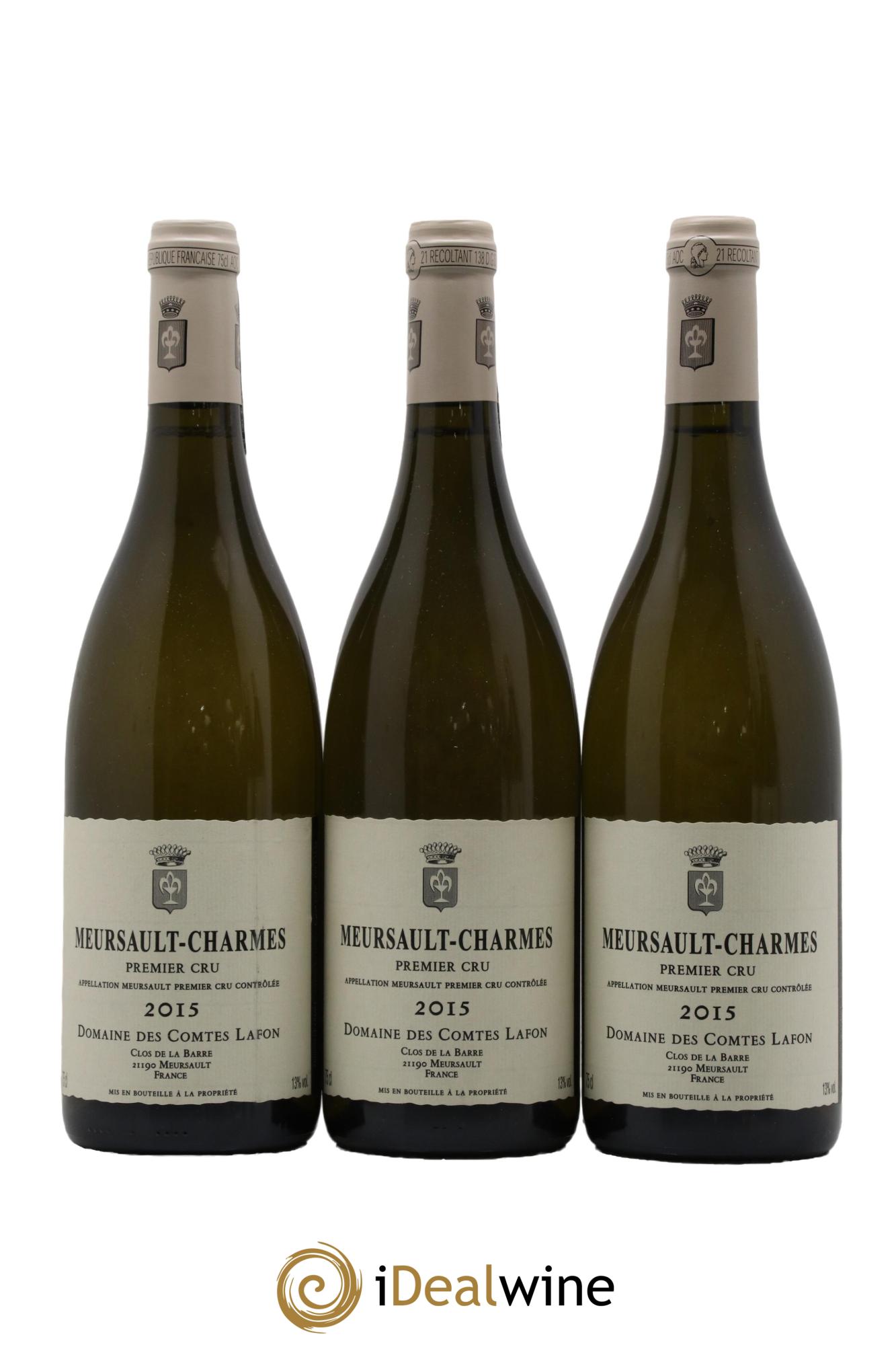 Meursault 1er Cru Charmes Comtes Lafon (Domaine des)  2015 - Lotto di 3 bottiglie - 0