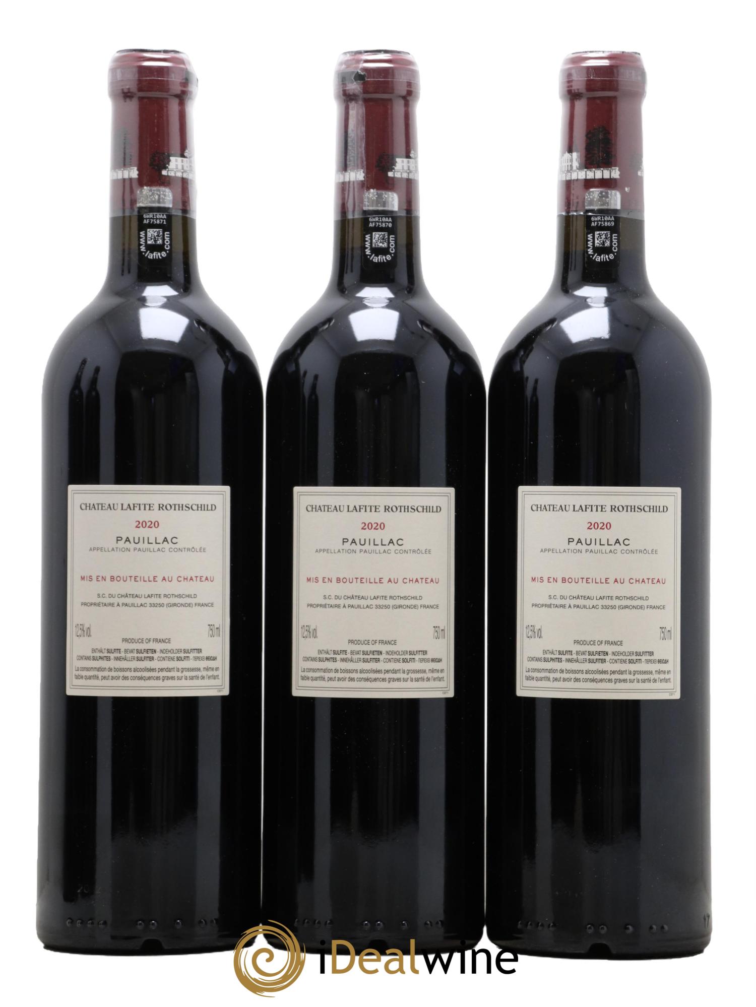 Château Lafite Rothschild 1er Grand Cru Classé 2020 - Posten von 6 Flaschen - 2