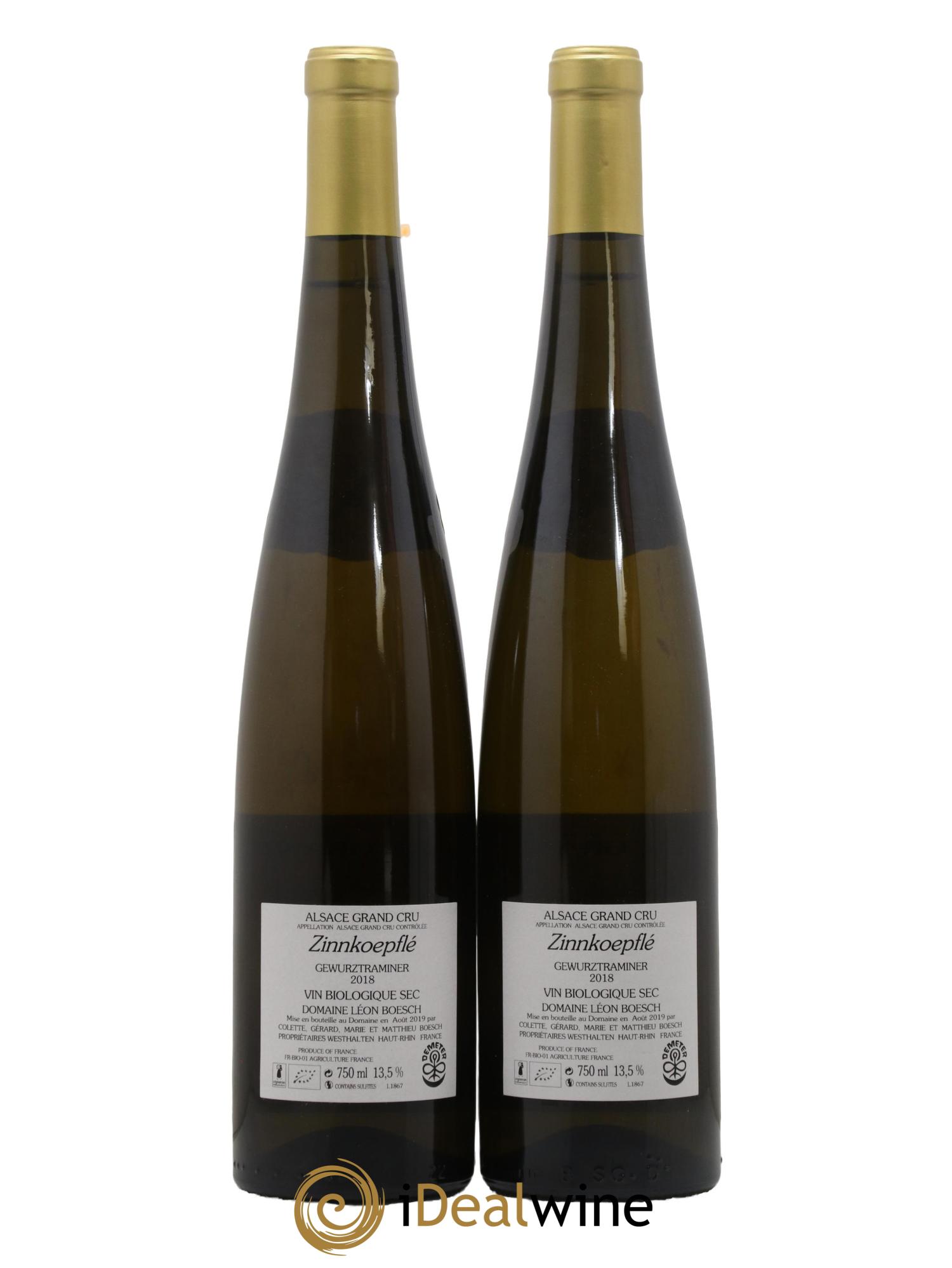 Alsace Grand Cru Zinnkoepflé Gewurztraminer Sec Domaine Léon Boesch 2018 - Lotto di 2 bottiglie - 1