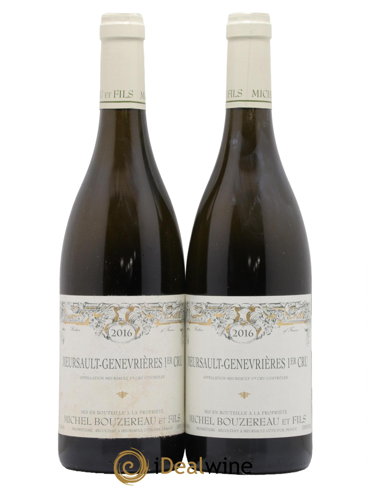 Meursault 1er Cru Les Genevrières Michel Bouzereau et Fils (Domaine) 2016 - Lot de 2 bouteilles - 0