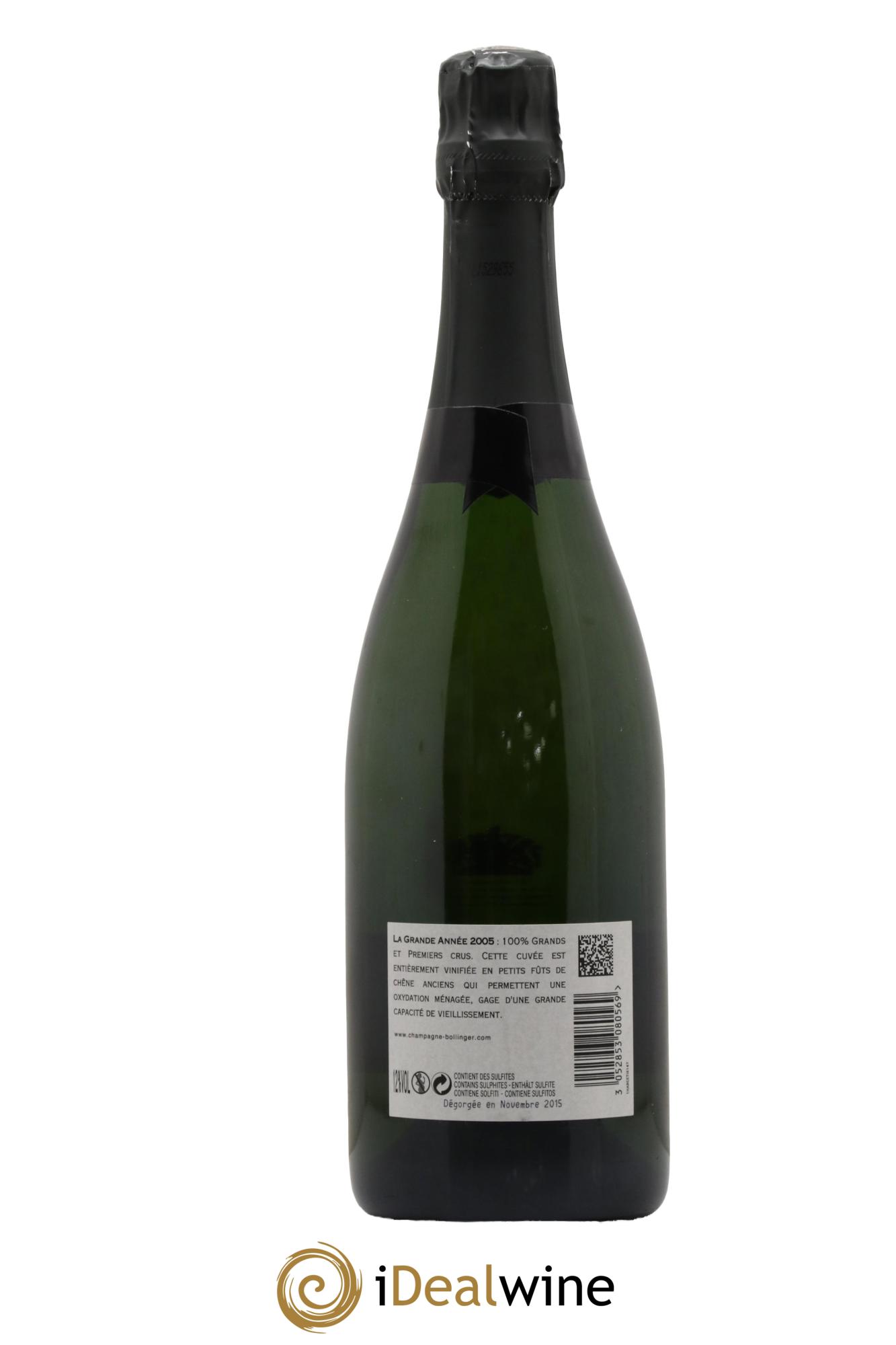 Grande Année Bollinger  2005 - Lot de 1 bouteille - 1