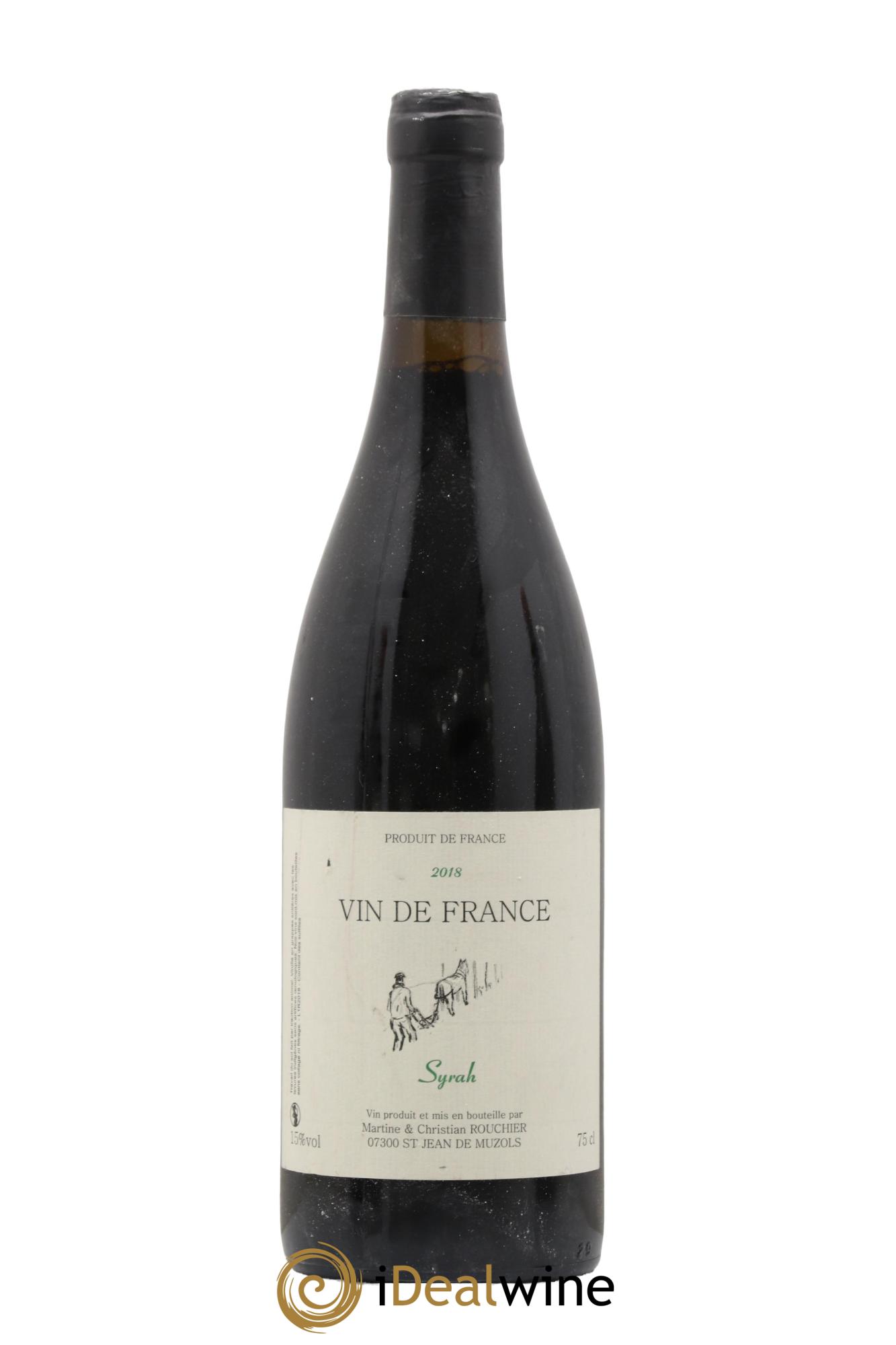 Vin de France Syrah Christian Rouchier 2018 - Lot de 1 bouteille - 0