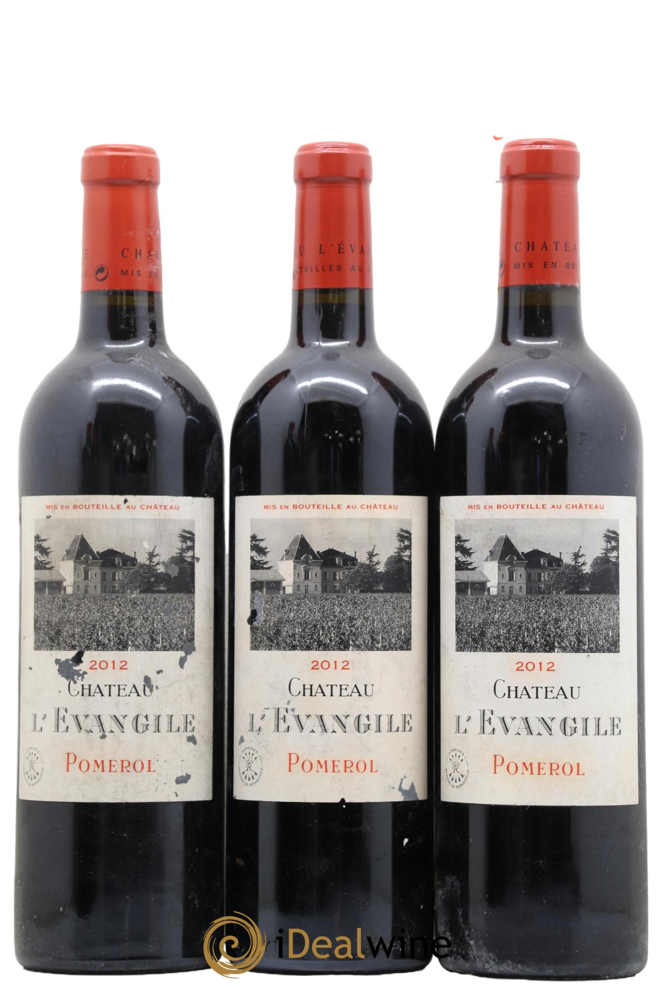 Château l' Évangile 2012 - Lot de 3 bouteilles - 0