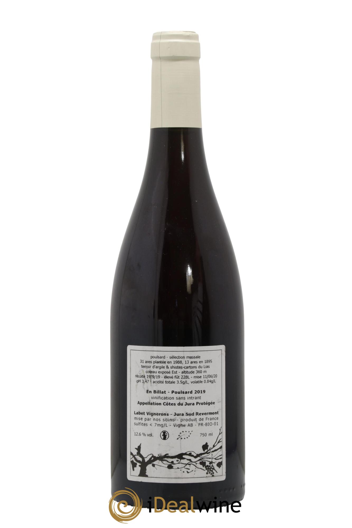 Côtes du Jura Poulsard En Billat Romain - Julien  - Charline Labet  2019 - Lot de 1 bouteille - 1