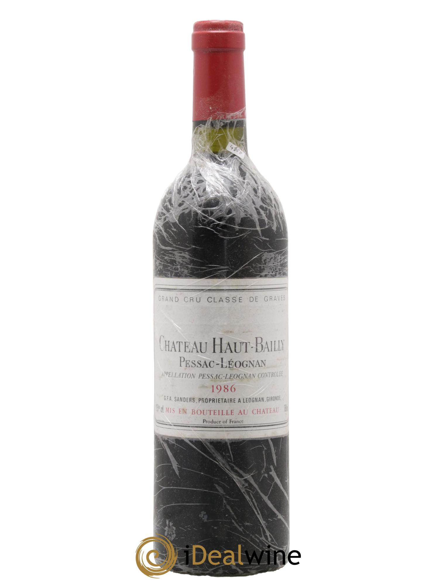 Château Haut-Bailly Cru Classé de Graves 1986 - Posten von 1 Flasche - 0