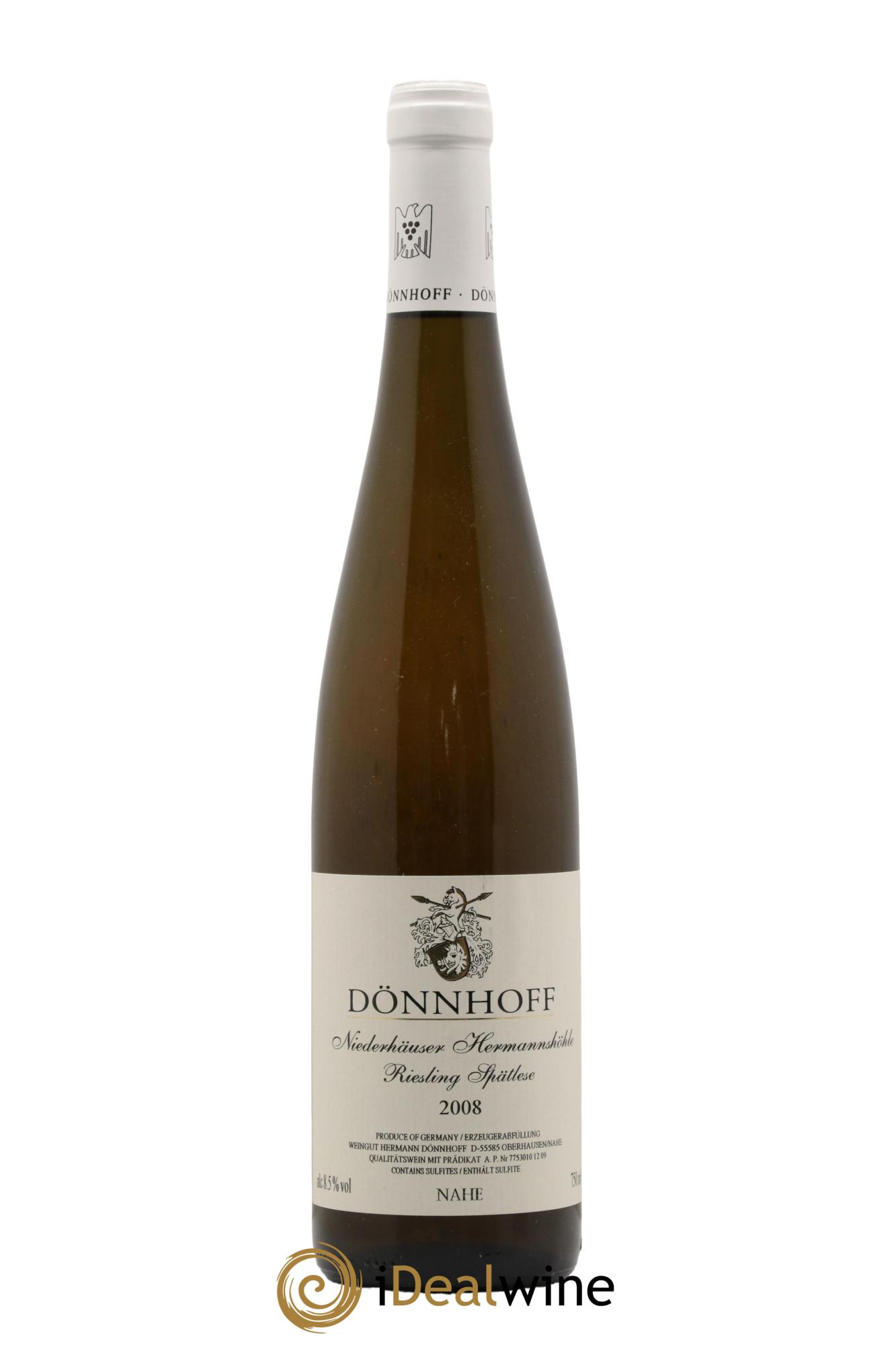 Allemagne Mosel-Saar Niederhäuser Herrmannshöhle Riesling Spätlese Dönnhoff 2008 - Lotto di 1 bottiglia - 0