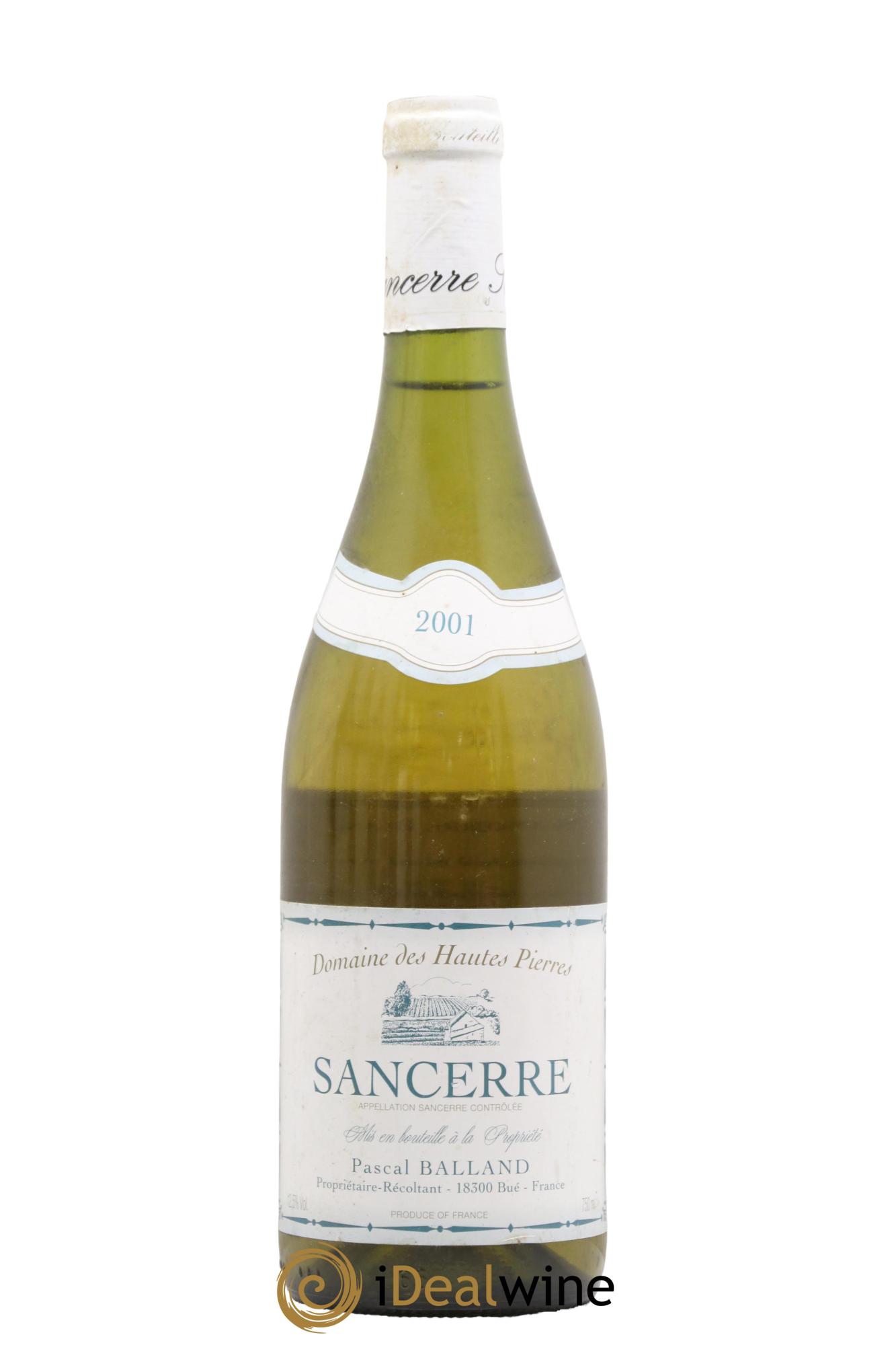 Sancerre Pascal Balland Domaine Des Hautes Pierres 2001 - Lot de 1 bouteille - 0