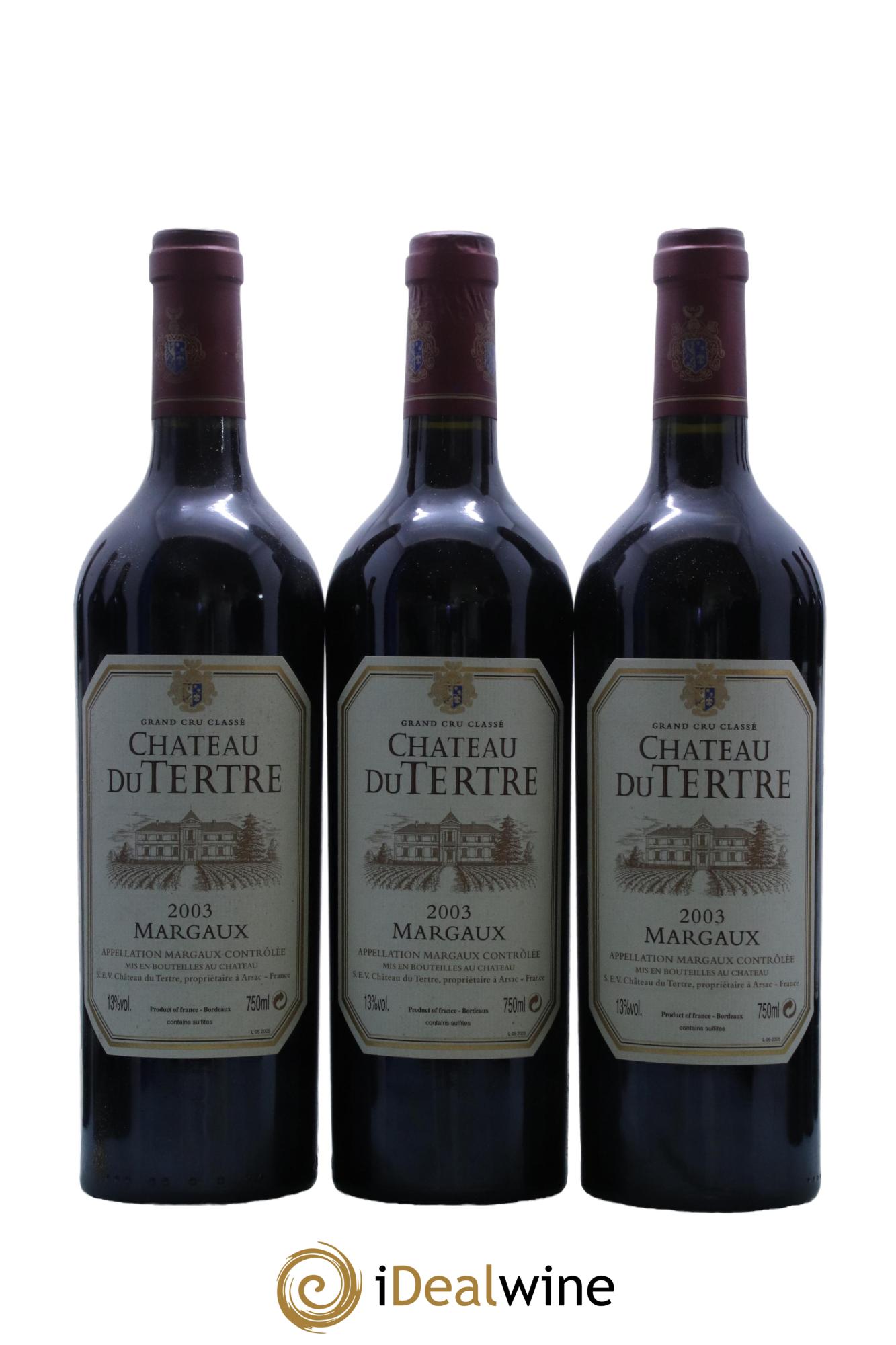 Château du Tertre 5ème Grand Cru Classé  2003 - Lot de 12 bouteilles - 2