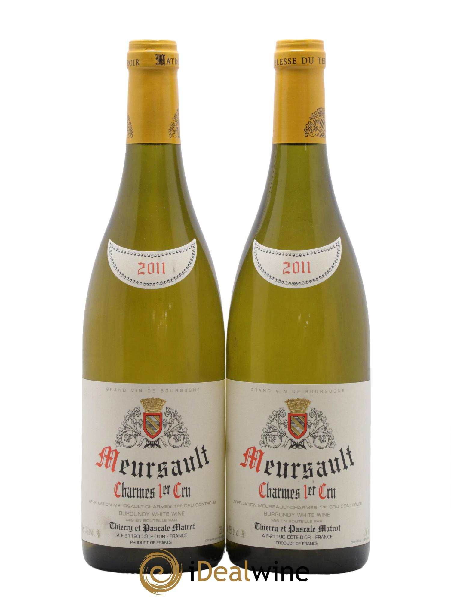 Meursault 1er Cru Charmes Matrot (Domaine) 2011 - Posten von 2 Flaschen - 0