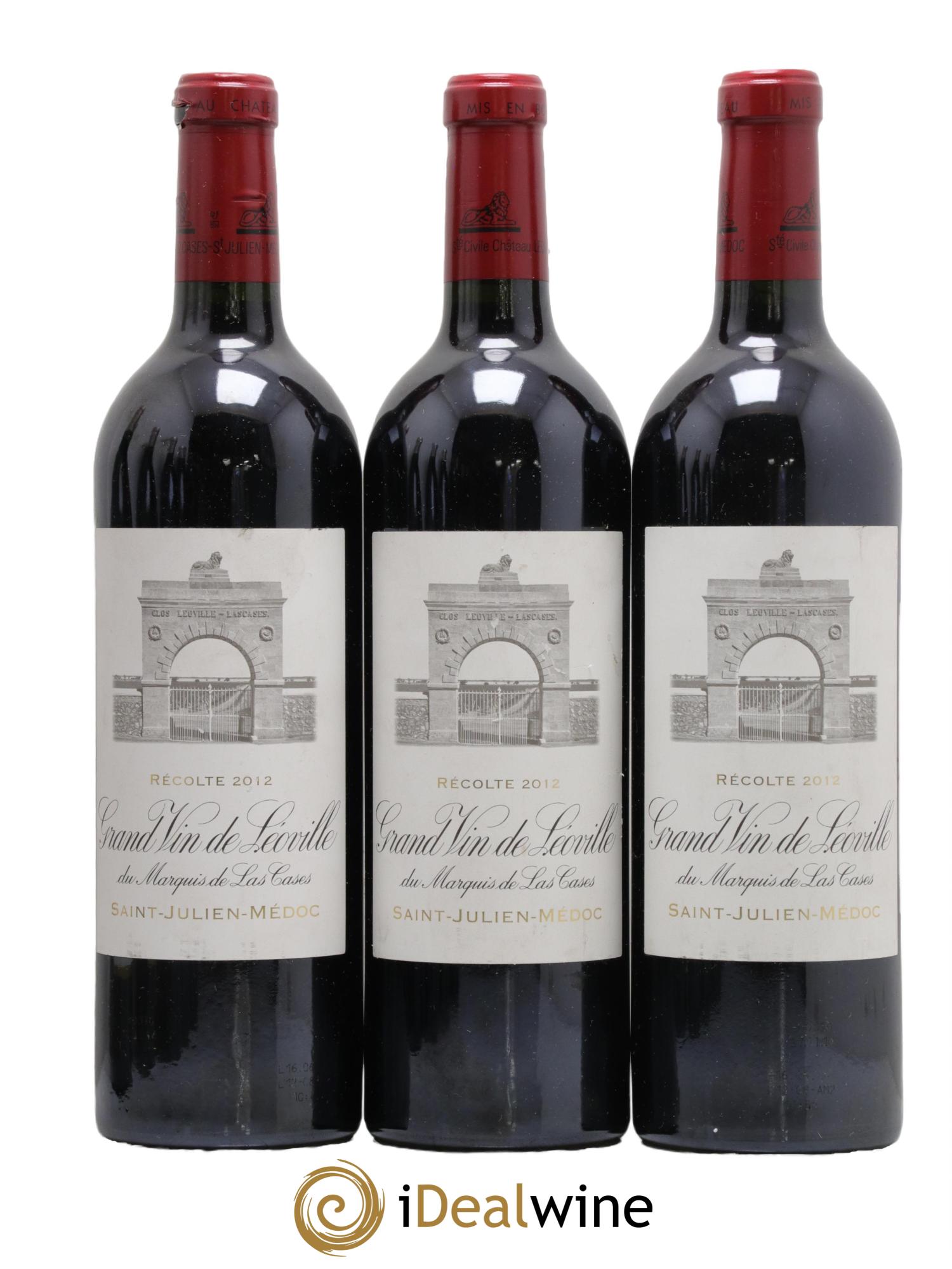 Château Léoville Las Cases 2ème Grand Cru Classé  2012 - Lot of 3 bottles - 0