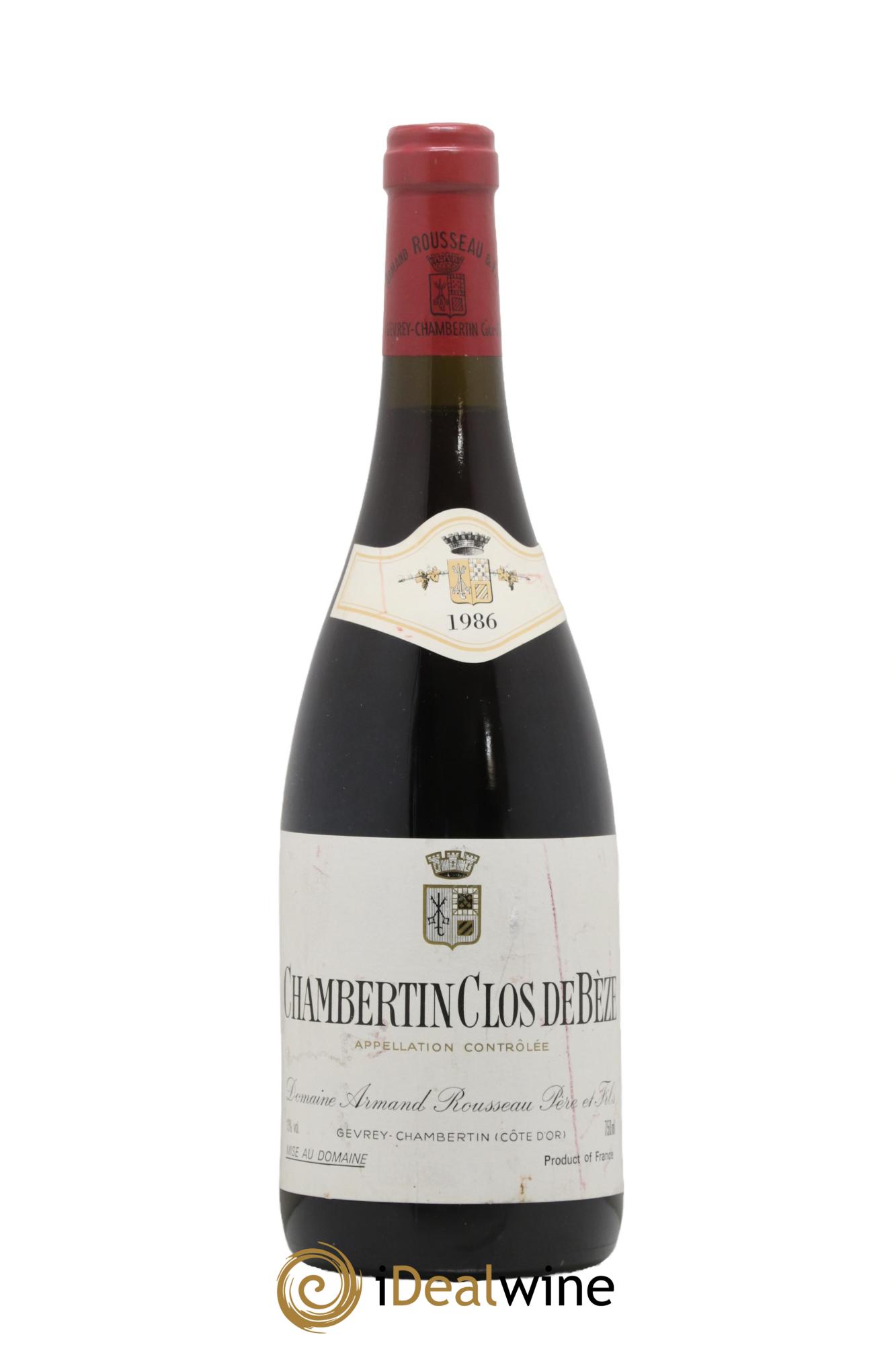 Chambertin Clos de Bèze Grand Cru Armand Rousseau (Domaine) 1986 - Lotto di 1 bottiglia - 0