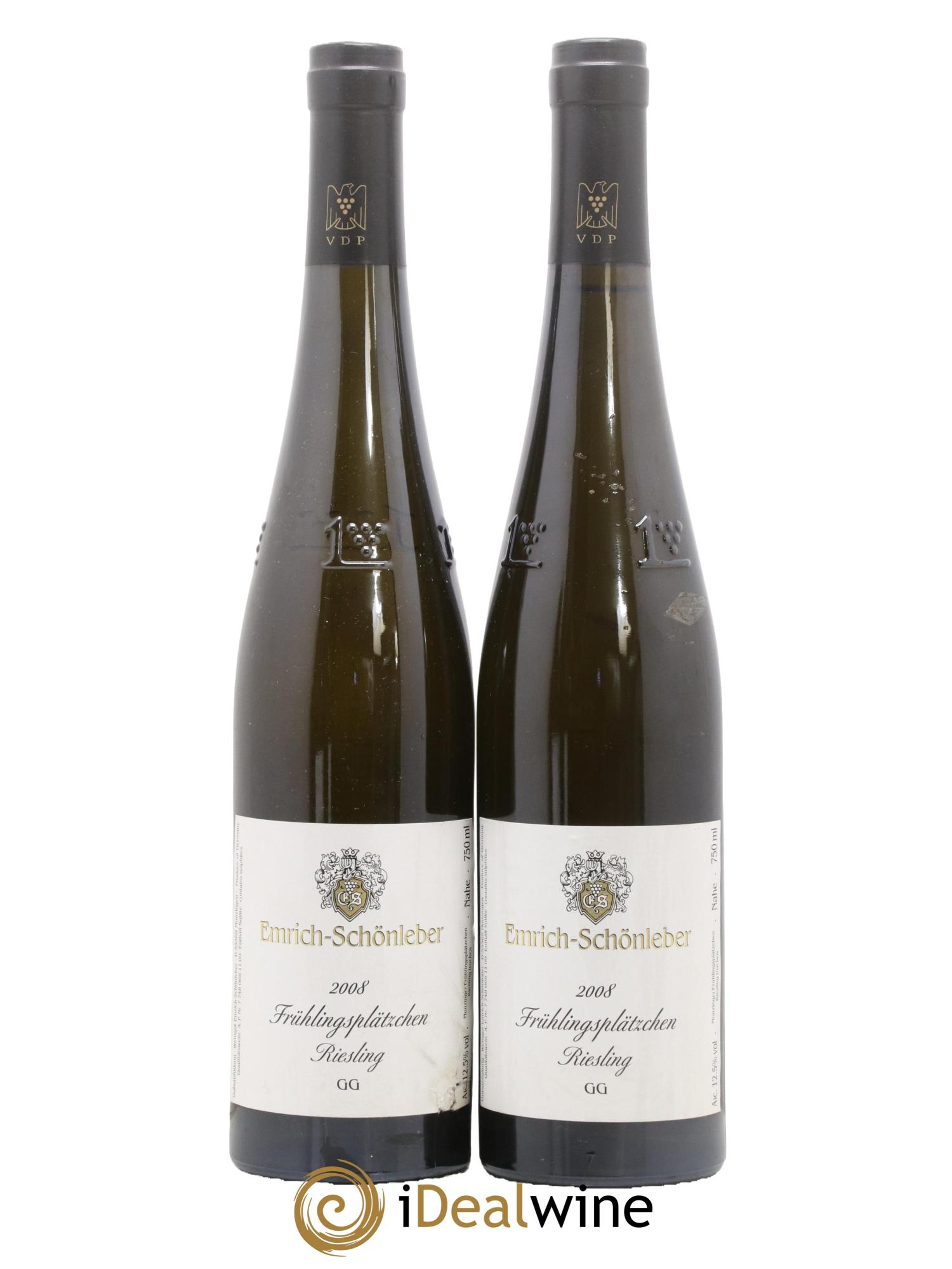 Allemagne Nahe Frühlingsplätzchen GG Emrich-Schönleber 2008 - Lot de 2 bouteilles - 0