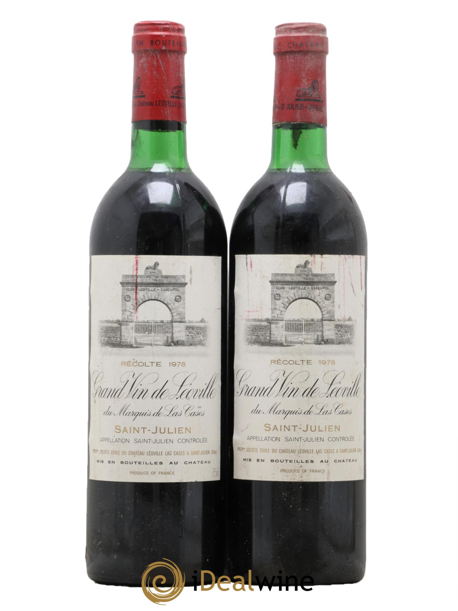 Château Léoville Las Cases 2ème Grand Cru Classé 1978 - Lot de 2 bouteilles - 0