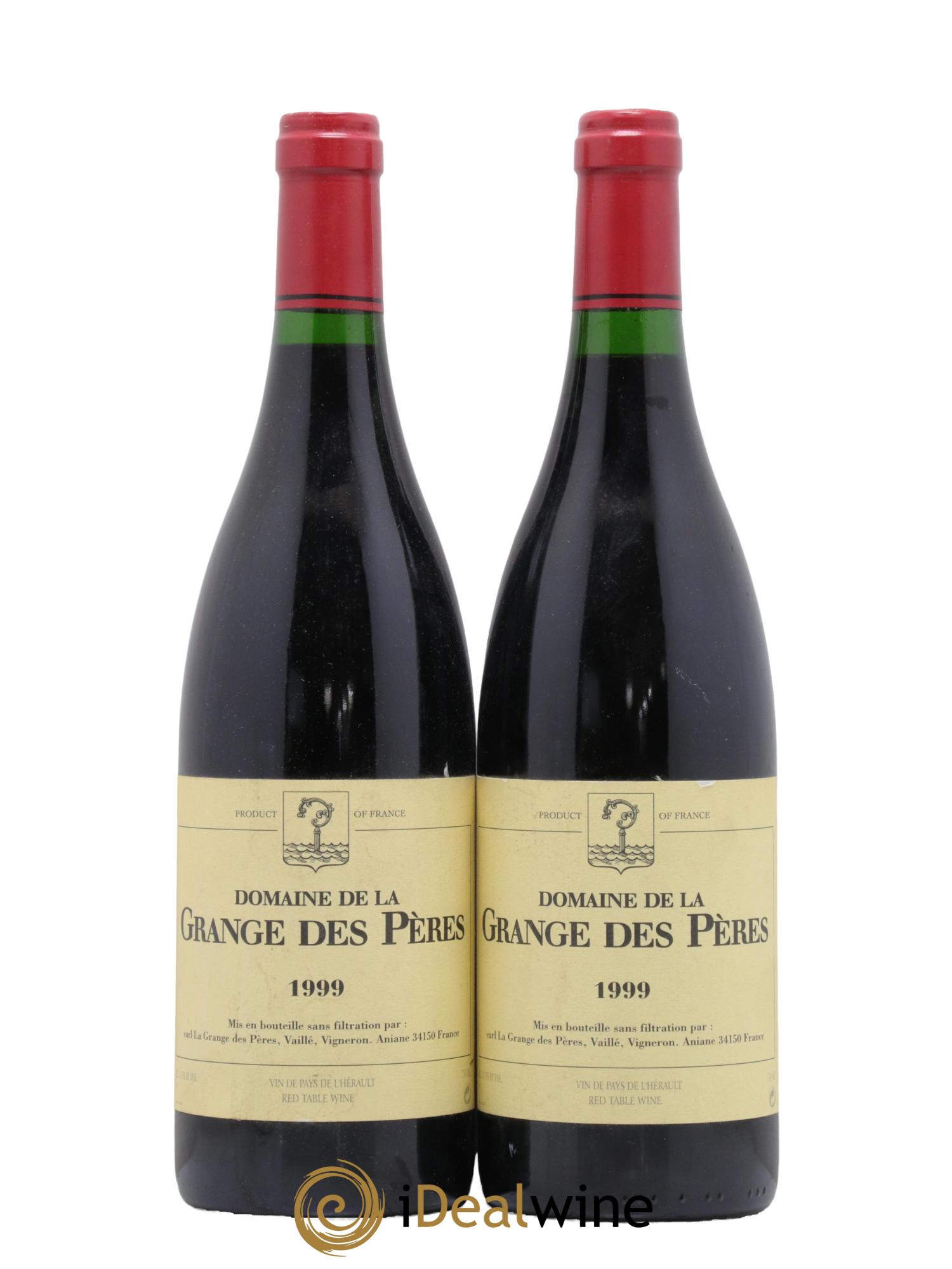 IGP Pays d'Hérault Grange des Pères Laurent Vaillé 1999 - Lot of 2 bottles - 0