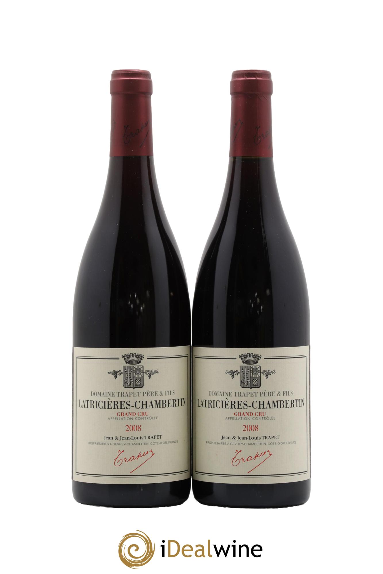 Latricières-Chambertin Grand Cru Domaine Trapet  2008 - Lot of 2 bottles - 0