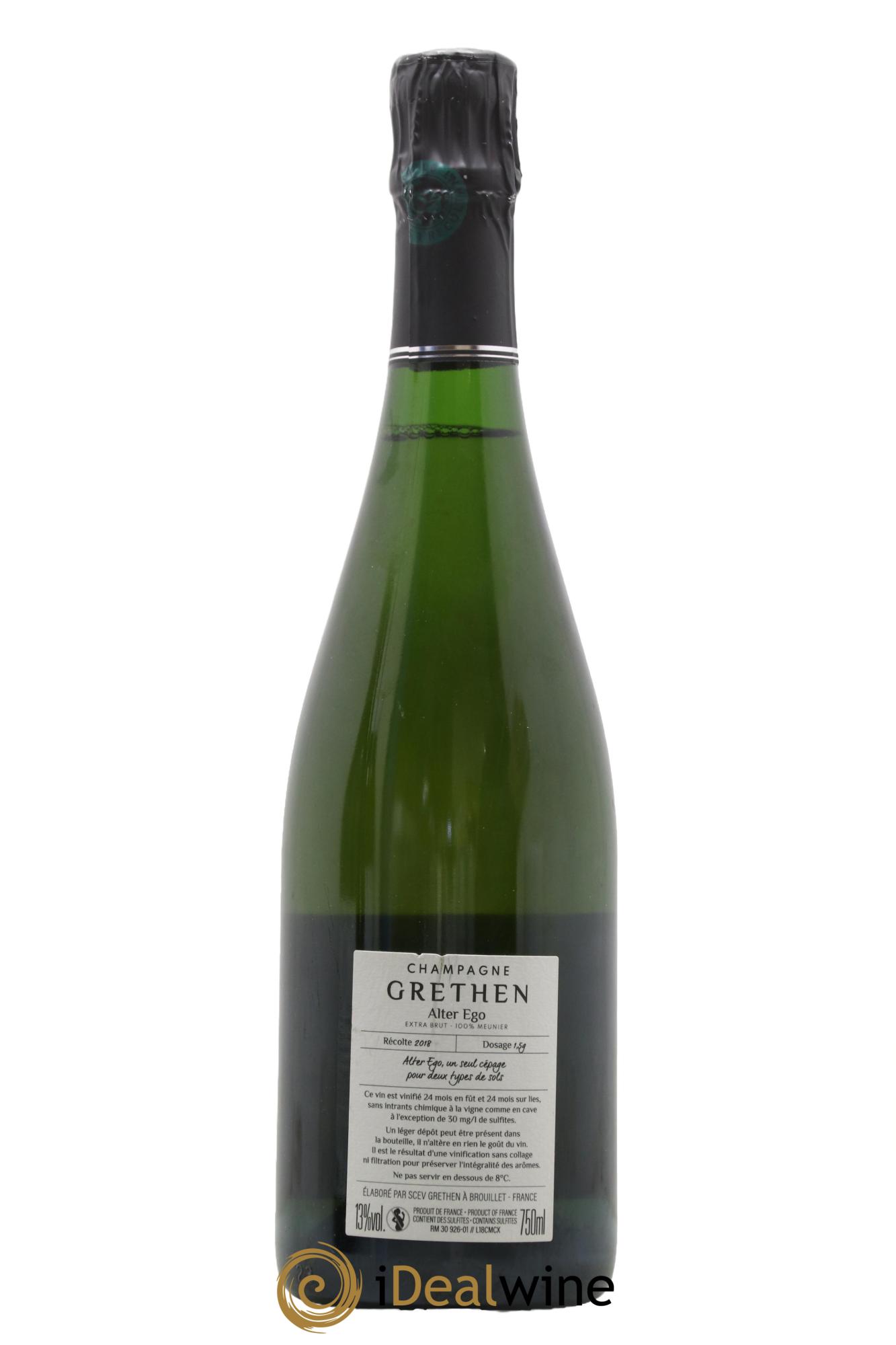 Champagne Alter Ego Grethen 2018 - Lot de 1 bouteille - 1