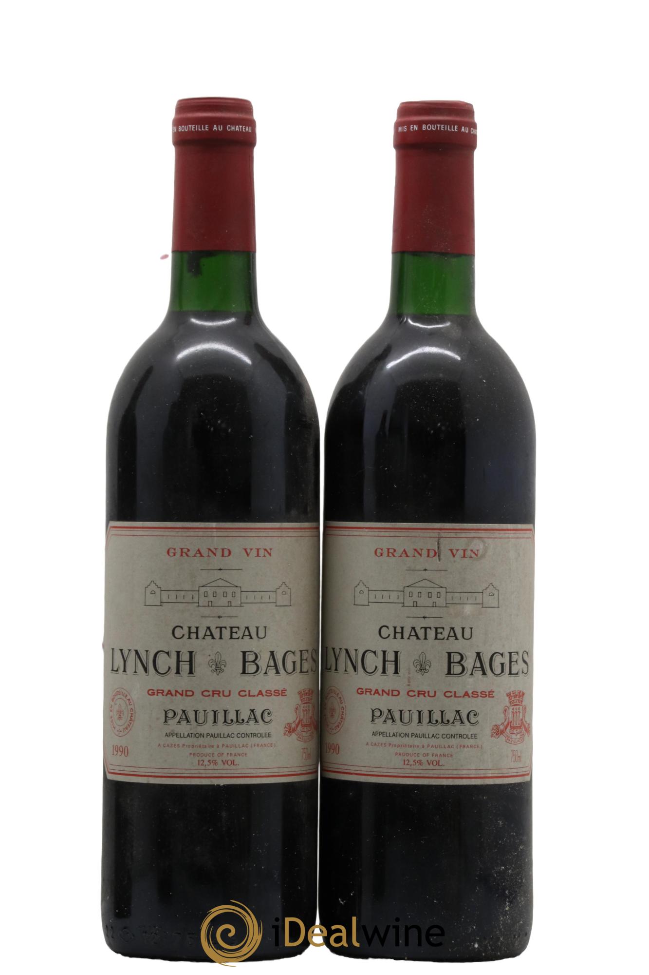 Château Lynch Bages 5ème Grand Cru Classé 1990 - Lot de 2 bouteilles - 0