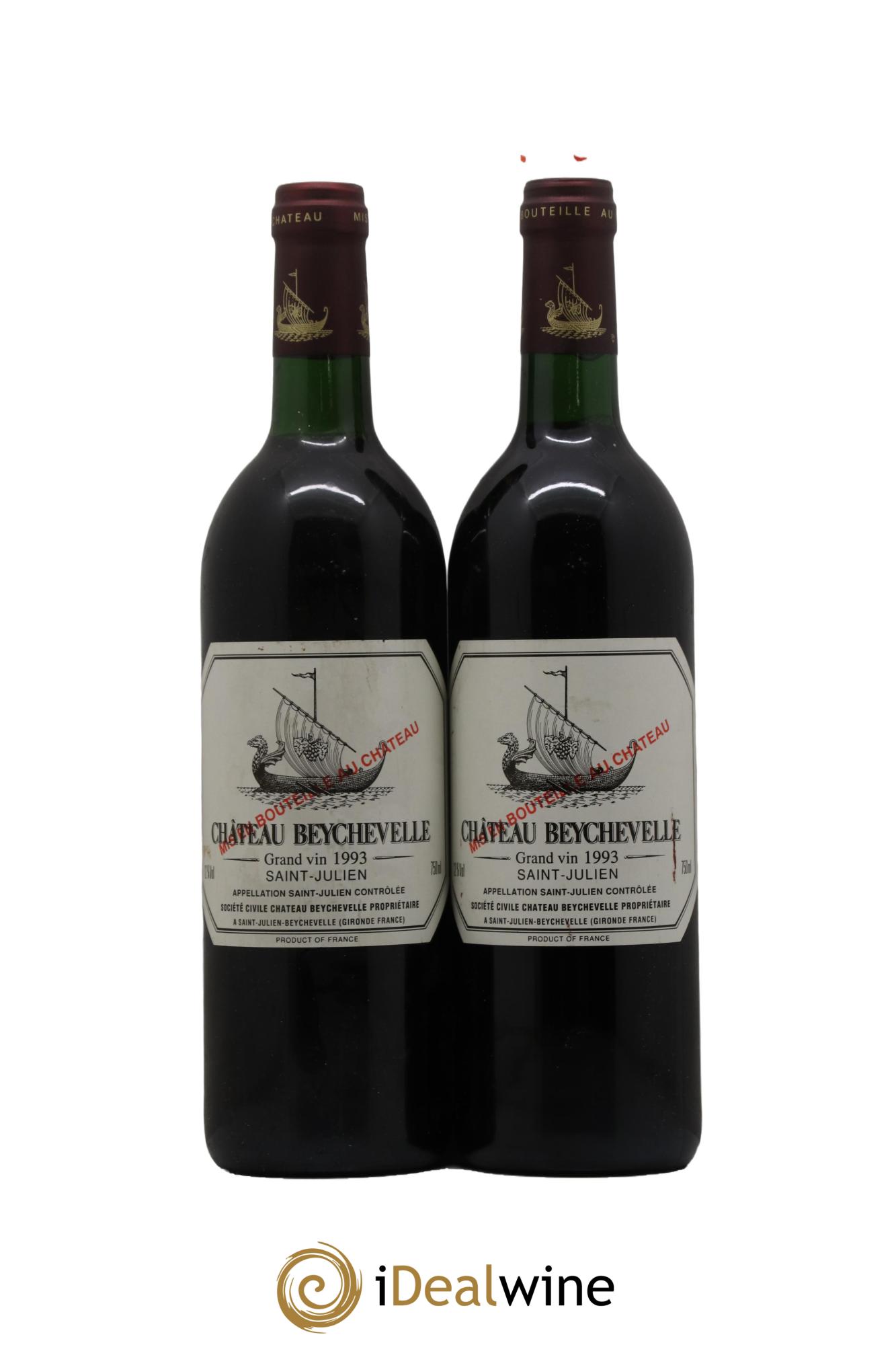 Château Beychevelle 4ème Grand Cru Classé  1993 - Lot de 2 bouteilles - 0