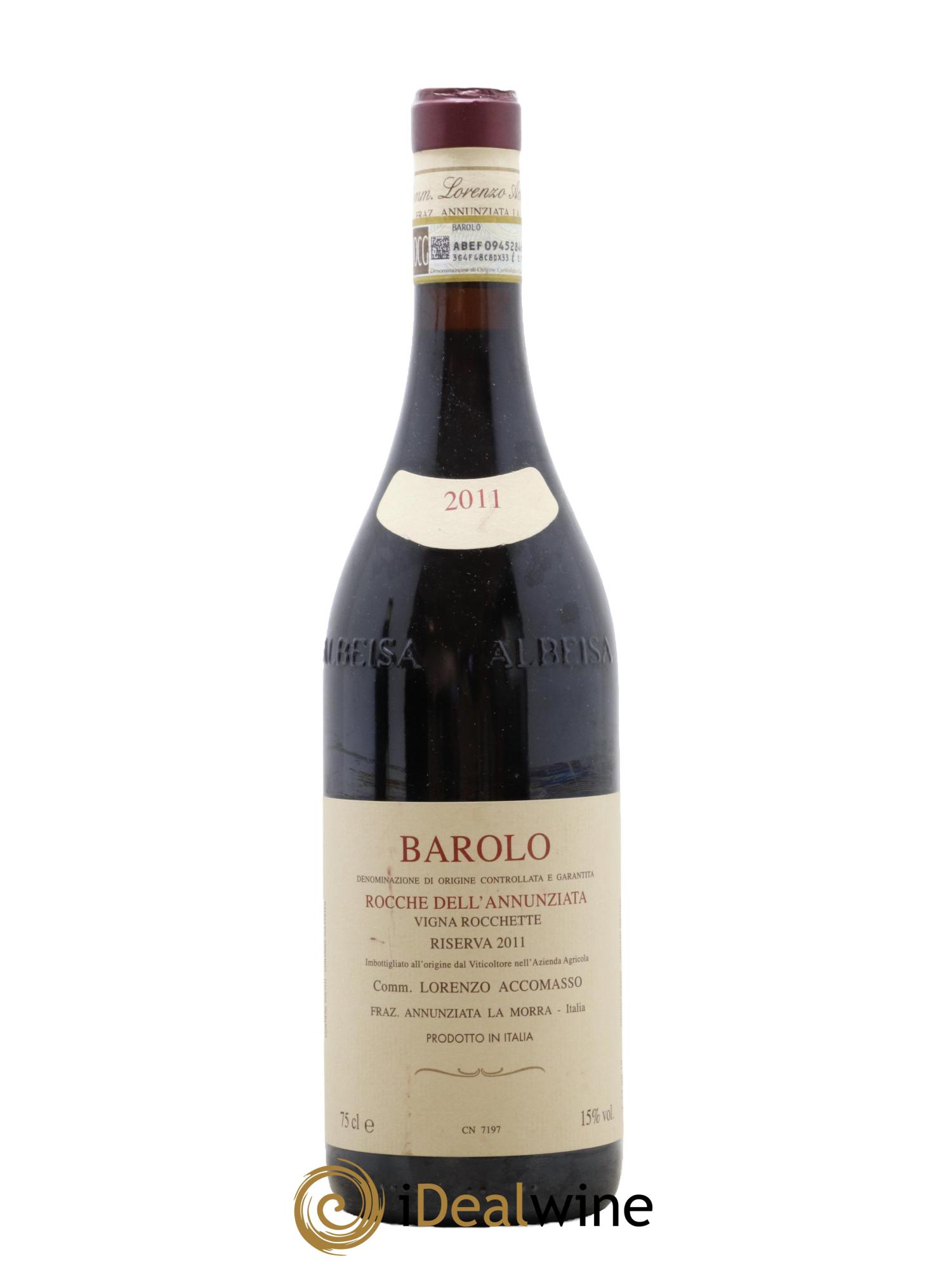 Barolo DOCG Rocche dell'Annunziata Vigna Rocchette Riserva Lorenzo Accomasso 2011 - Lotto di 1 bottiglia - 0