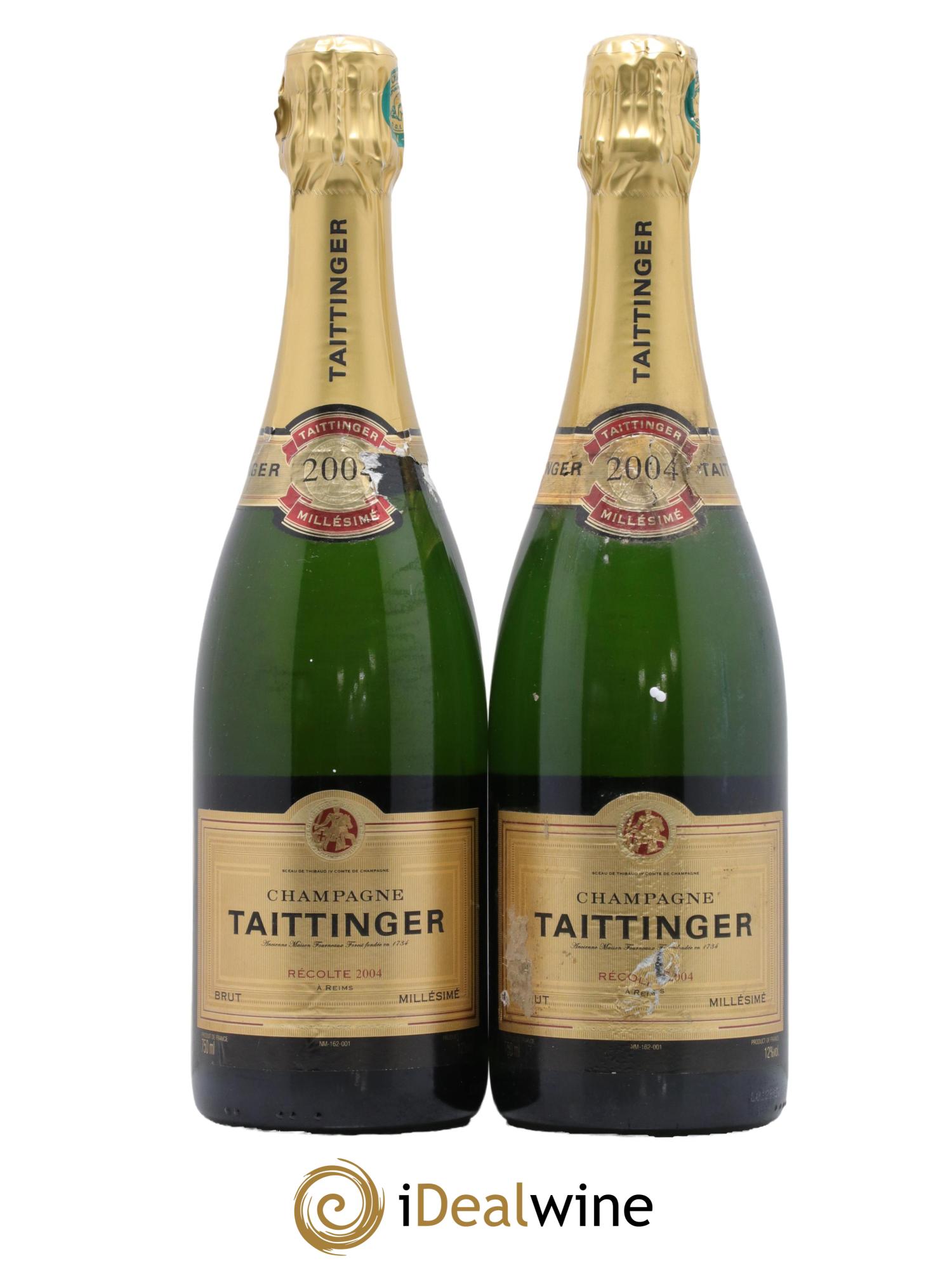 Brut Millésimé Taittinger  2004 - Posten von 2 Flaschen - 0