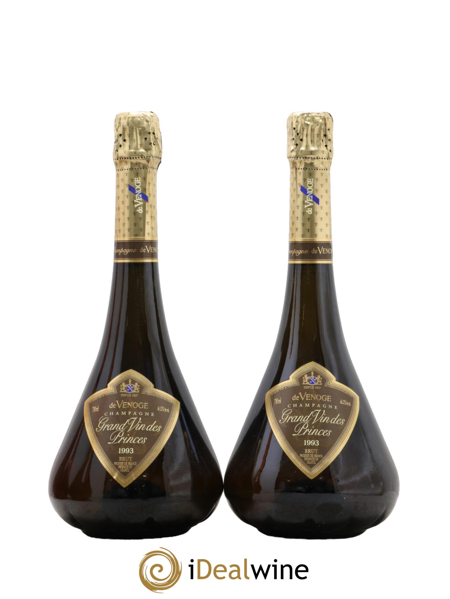 Louis XV De Venoge 1993 - Lot de 2 bouteilles - 0