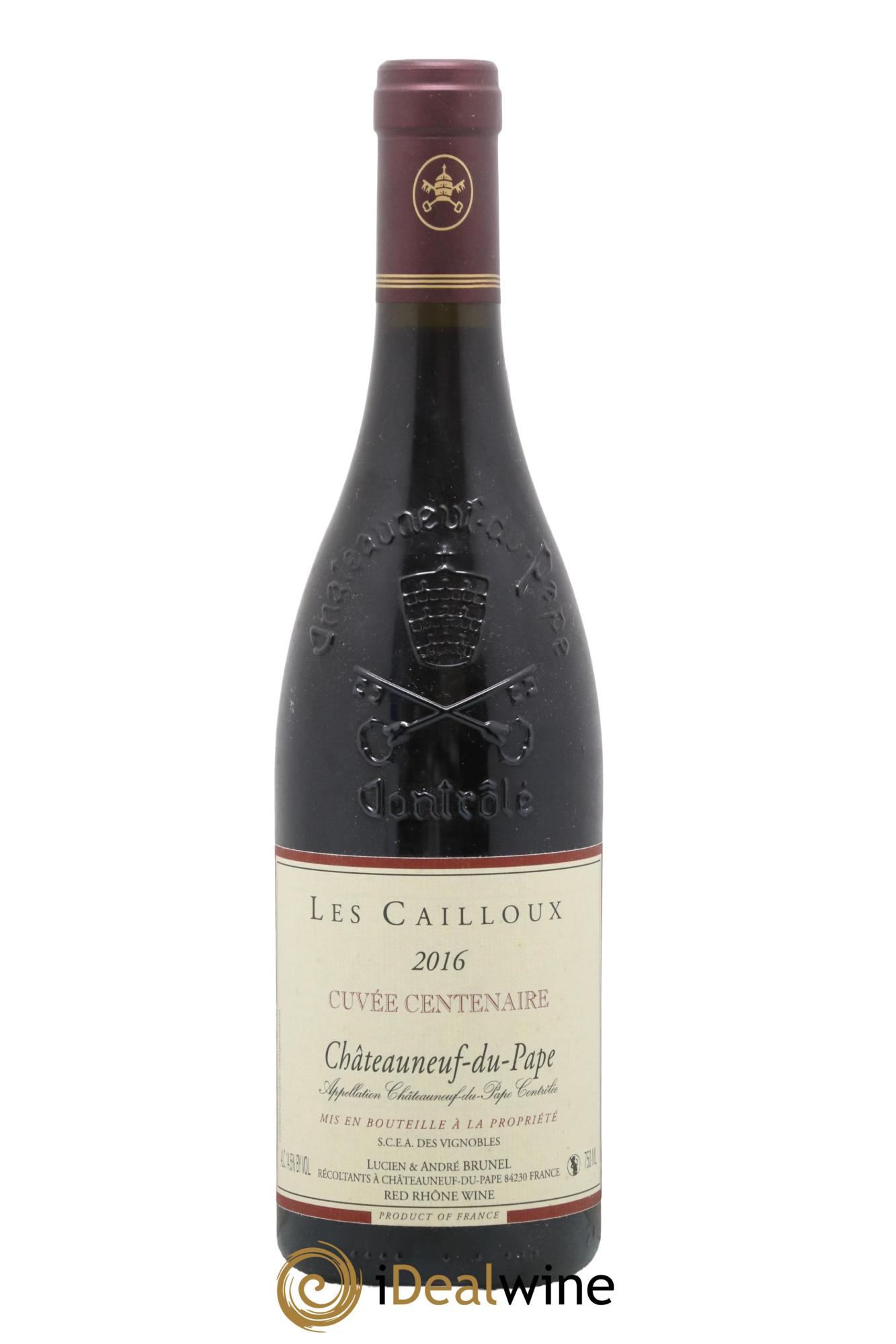 Châteauneuf-du-Pape Les Cailloux Cuvée Centenaire André Brunel 2016 - Lot de 1 bouteille - 0