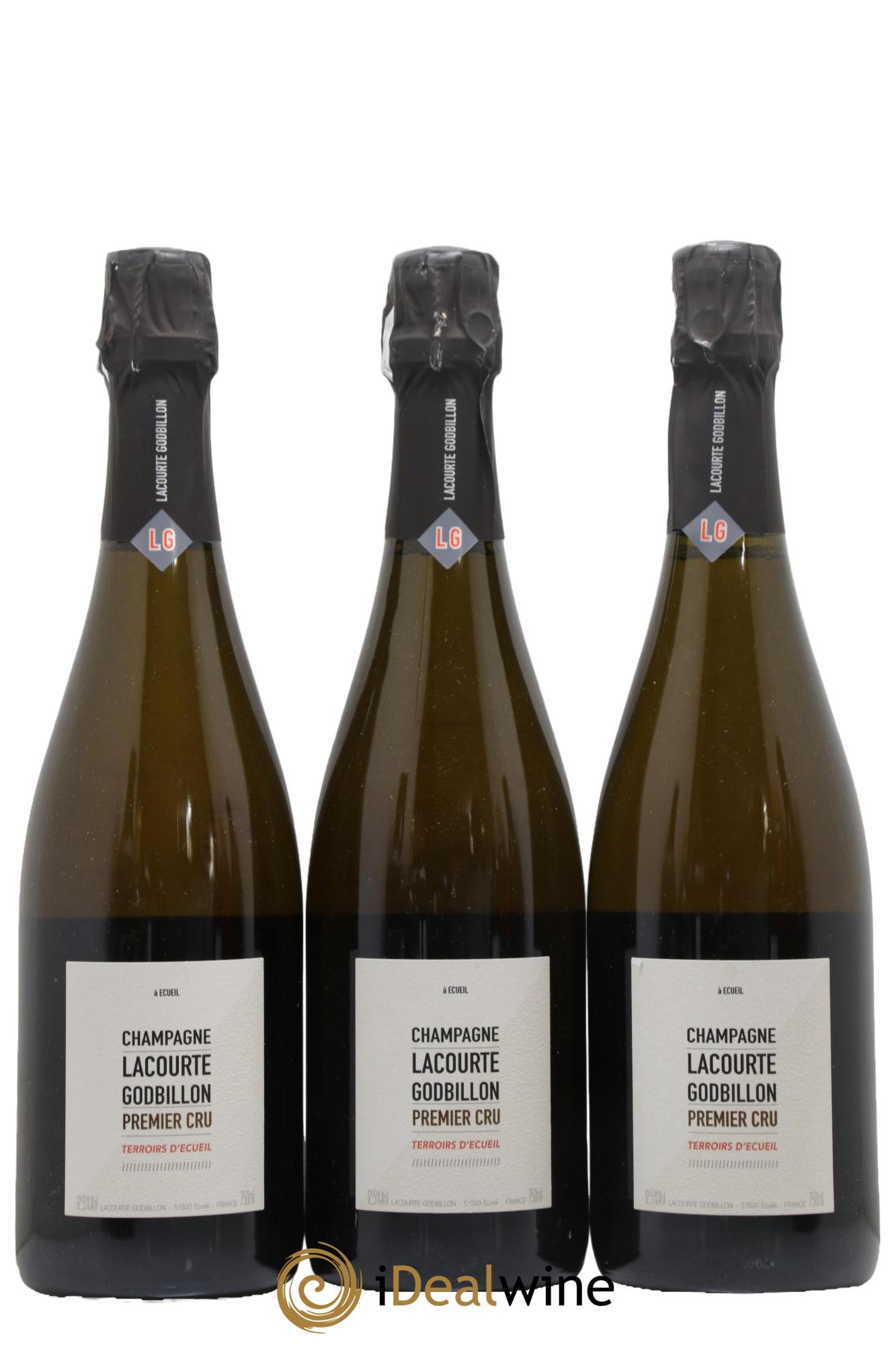 Champagne Premier Cru Terroirs D Ecueil Maison Lacourte Godbillon - Lot of 3 bottles - 0