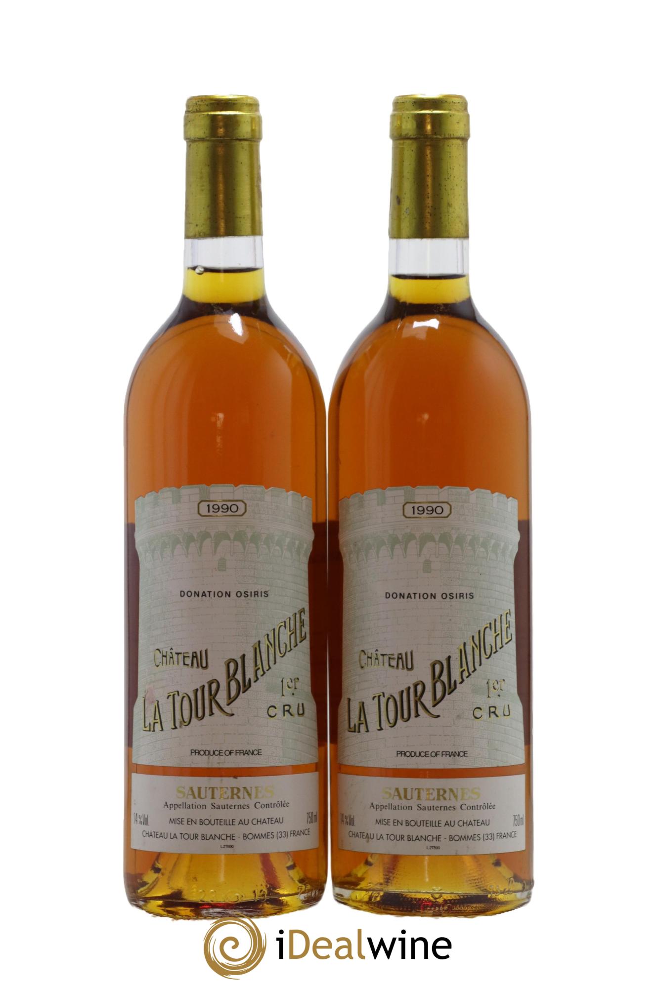 Château la Tour Blanche 1er Grand Cru Classé 1990 - Posten von 2 Flaschen - 0