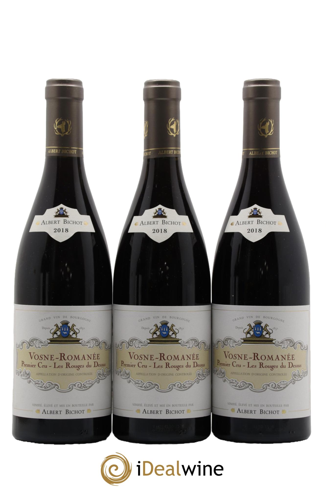 Vosne-Romanée 1er Cru Les Rouges Du Dessus Domaine Du Clos Frantin Albert Bichot 2018 - Lot of 3 bottles - 0