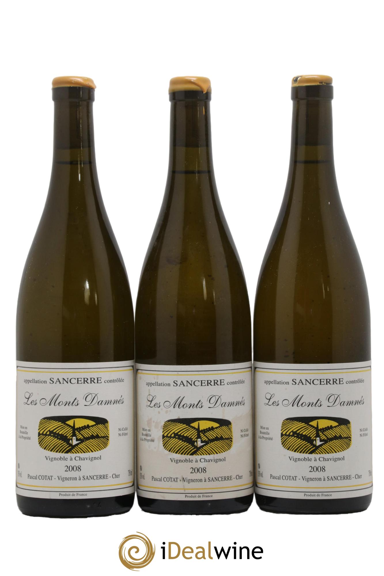 Sancerre Les Monts Damnés Pascal Cotat 2008 - Posten von 3 Flaschen - 0