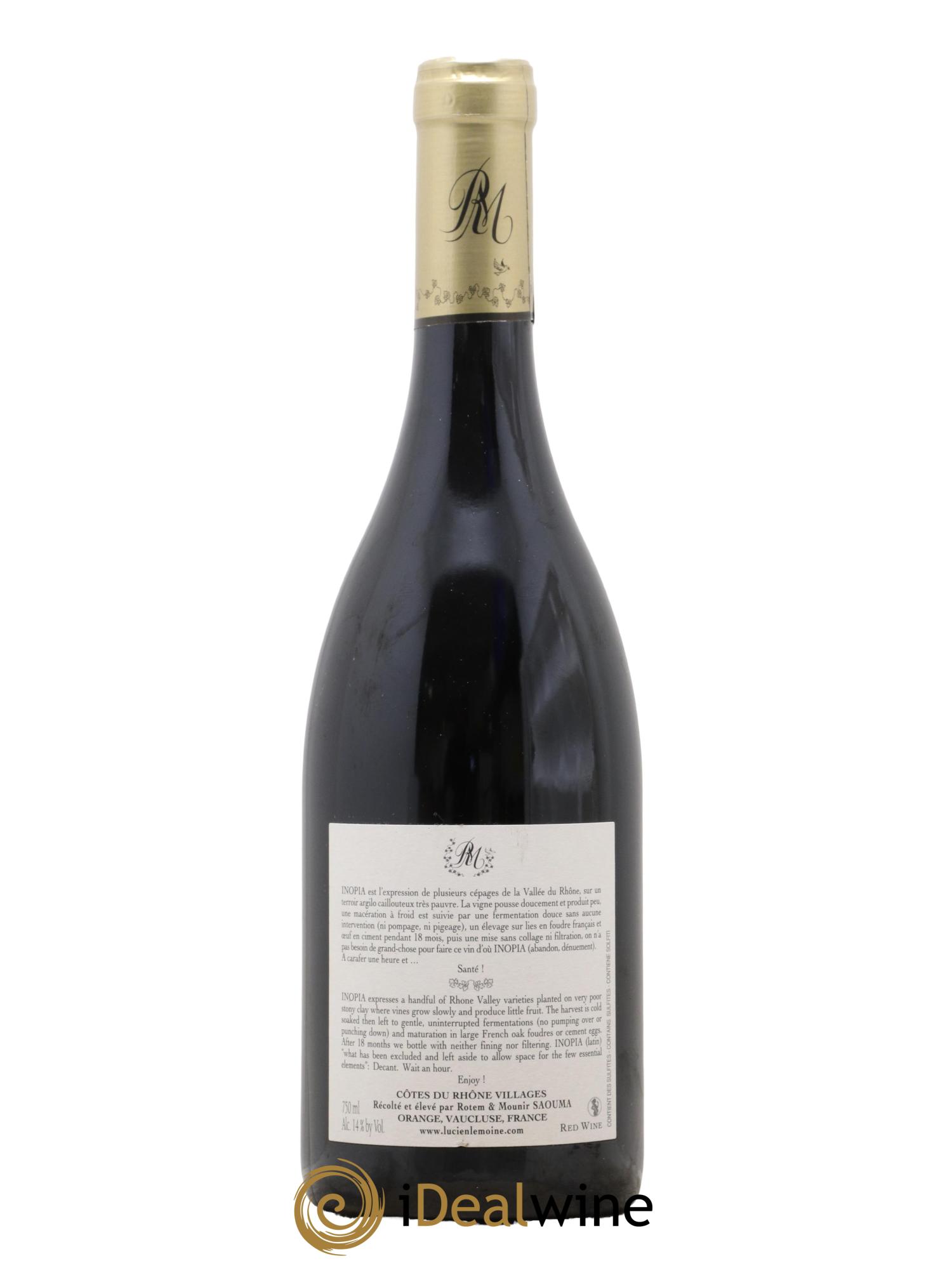 Côtes du Rhône Villages Inopia Rotem et Mounir Souama 2016 - Posten von 1 Flasche - 1