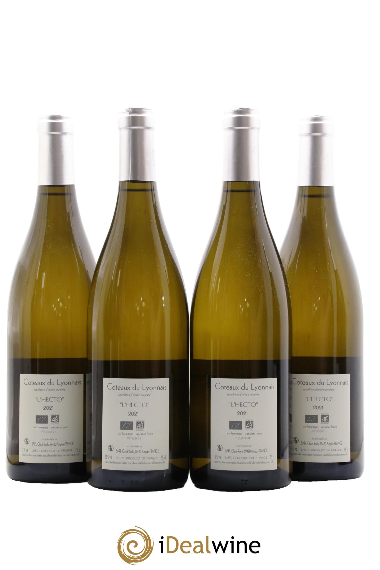 Côteaux du Lyonnais l'hecto Clusel-Roch  2021 - Lot of 4 bottles - 1