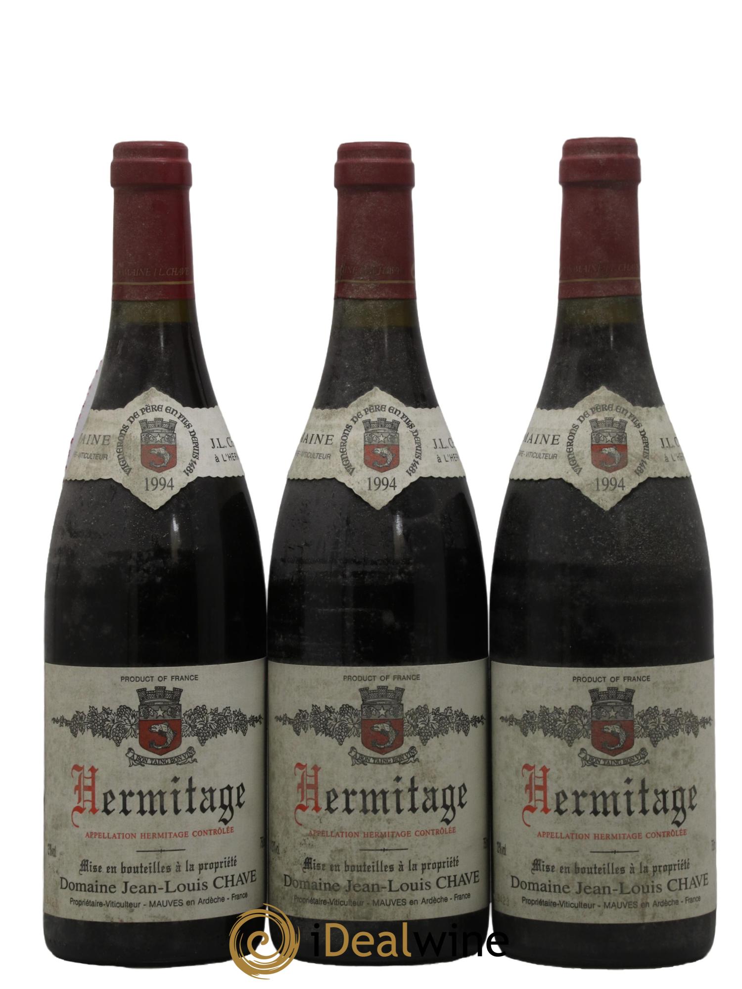 Hermitage Jean-Louis Chave 1994 - Lotto di 3 bottiglie - 0