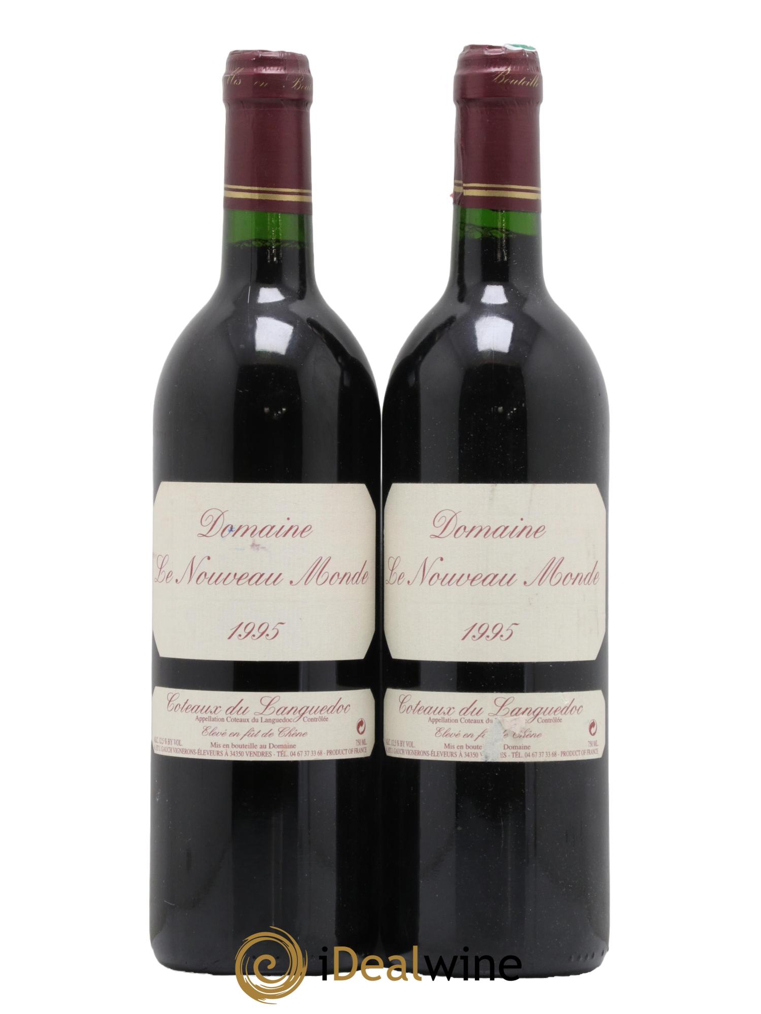 Coteaux du Languedoc Domaine Le Nouveau Monde 1995 - Lot de 2 bouteilles - 0