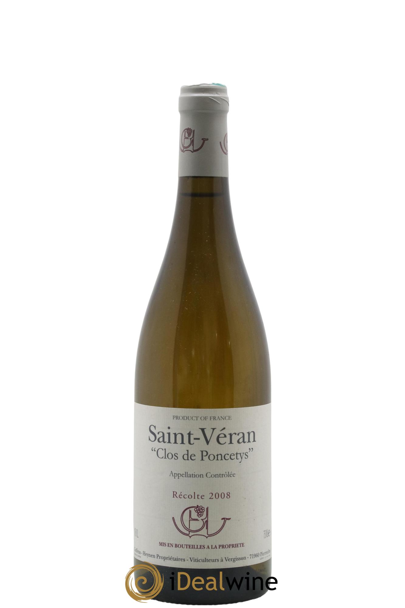 Saint-Véran Clos de Poncetys Guffens-Heynen 2008 - Lot de 1 bouteille - 0