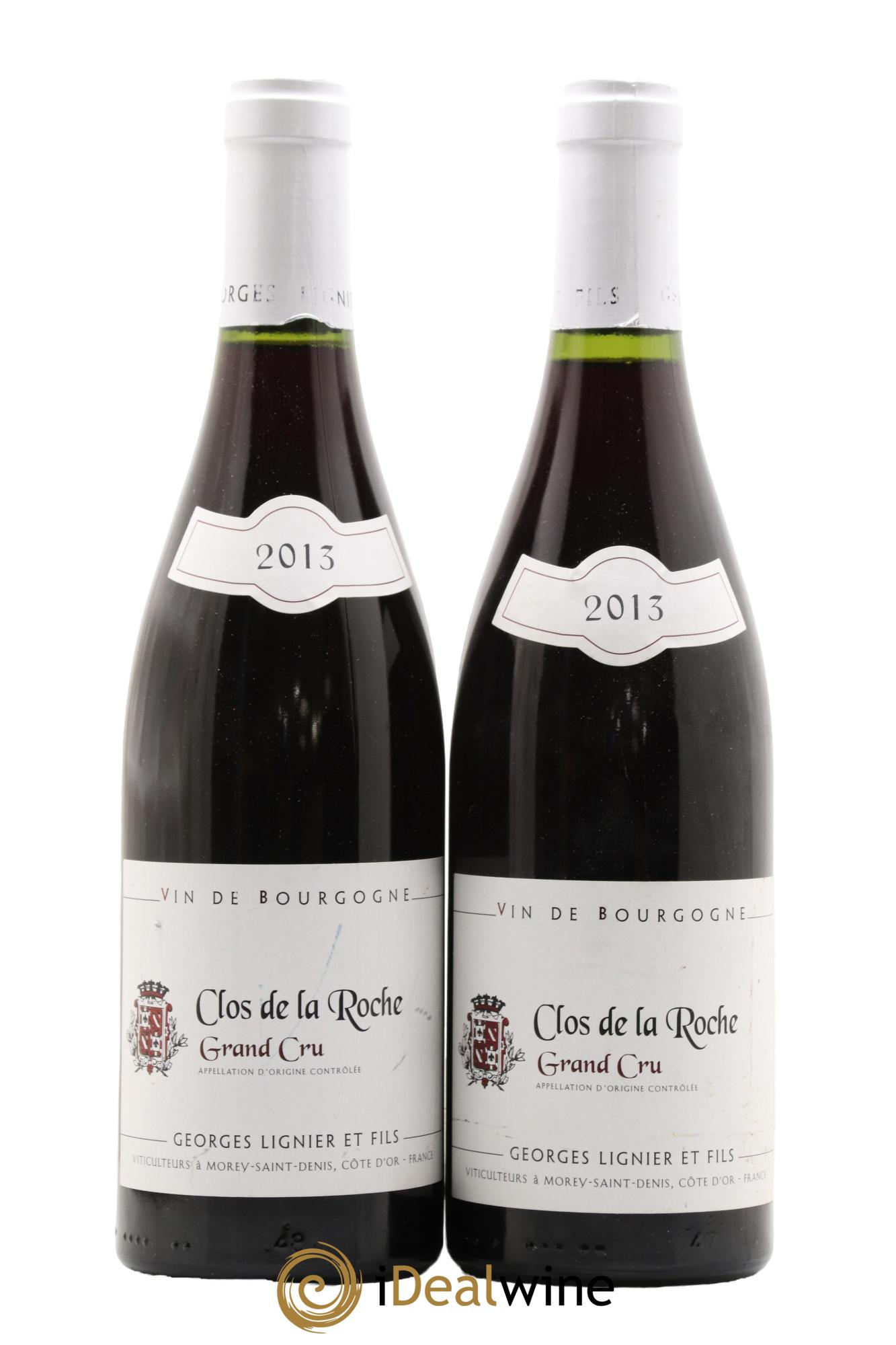 Clos de la Roche Grand Cru Georges Lignier 2013 - Lotto di 2 bottiglie - 0