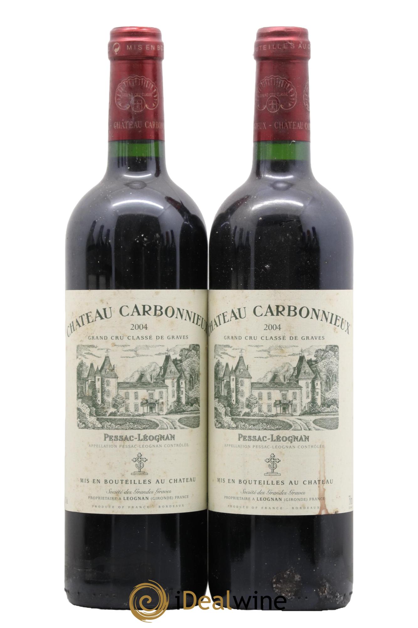 Château Carbonnieux Cru Classé de Graves 2004 - Lot de 2 bouteilles - 0