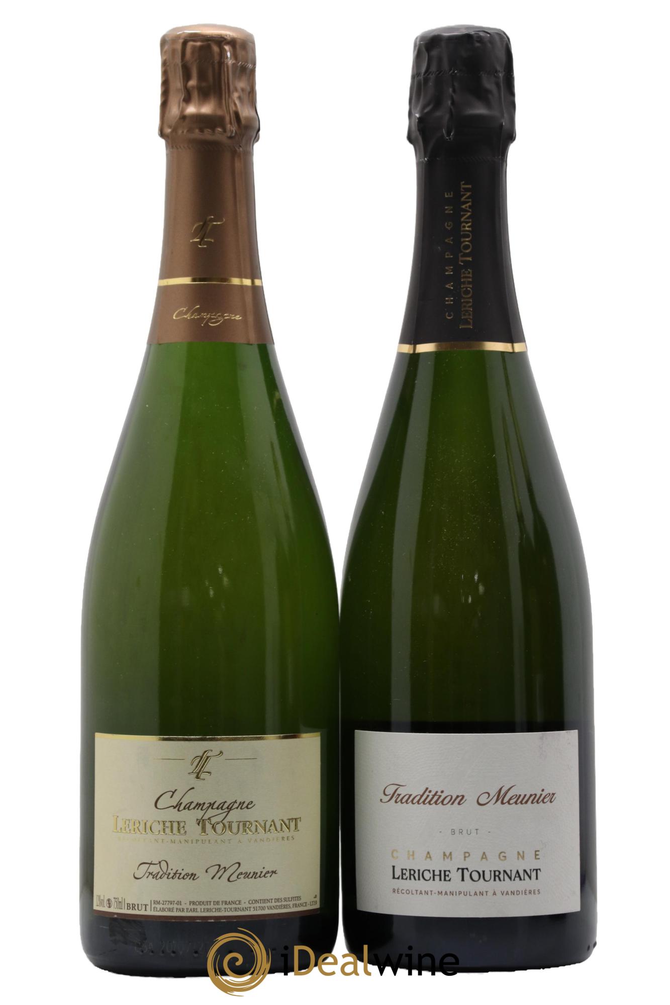 Champagne Brut Tradition et Meunier Leriche-Tournand - Lotto di 2 bottiglie - 0