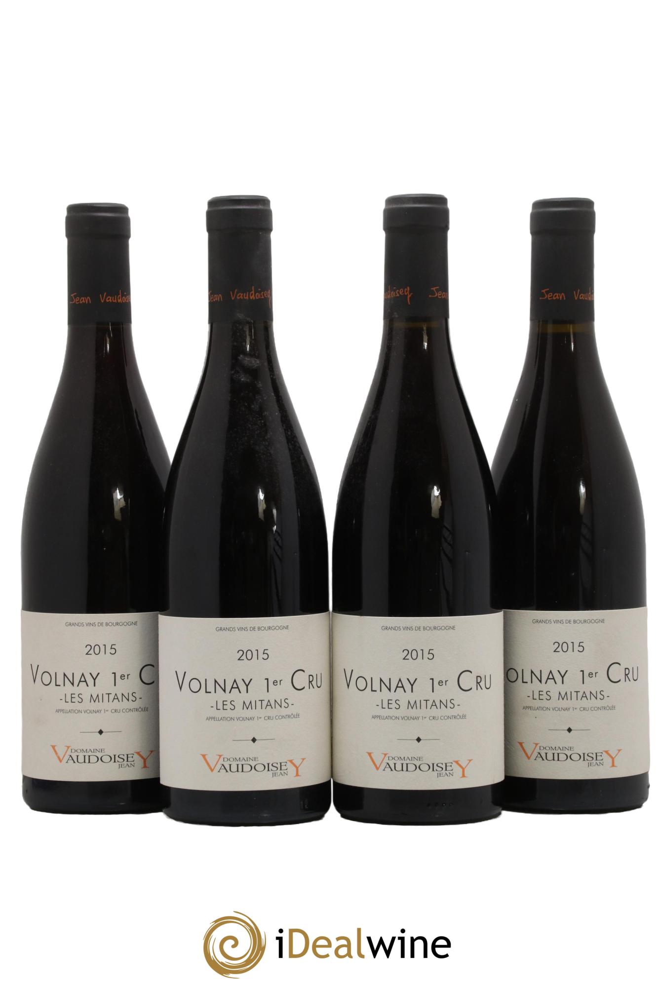 Volnay 1er Cru Les Mitans Domaine Vaudoisey 2015 - Lotto di 4 bottiglie - 0