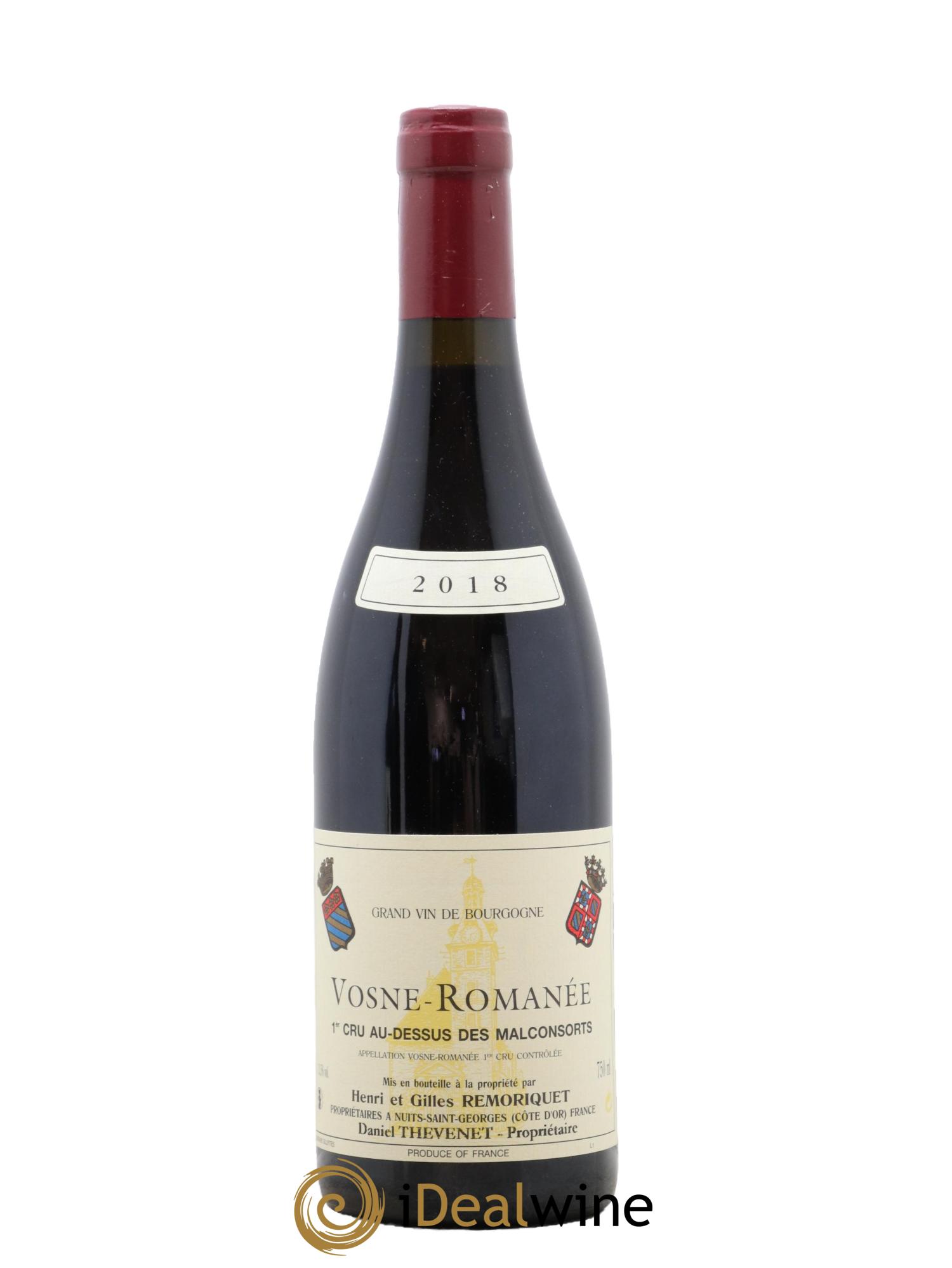 Vosne-Romanée 1er Cru Au Dessus des Malconsorts Gilles Remoriquet 2018 - Lot de 1 bouteille - 0