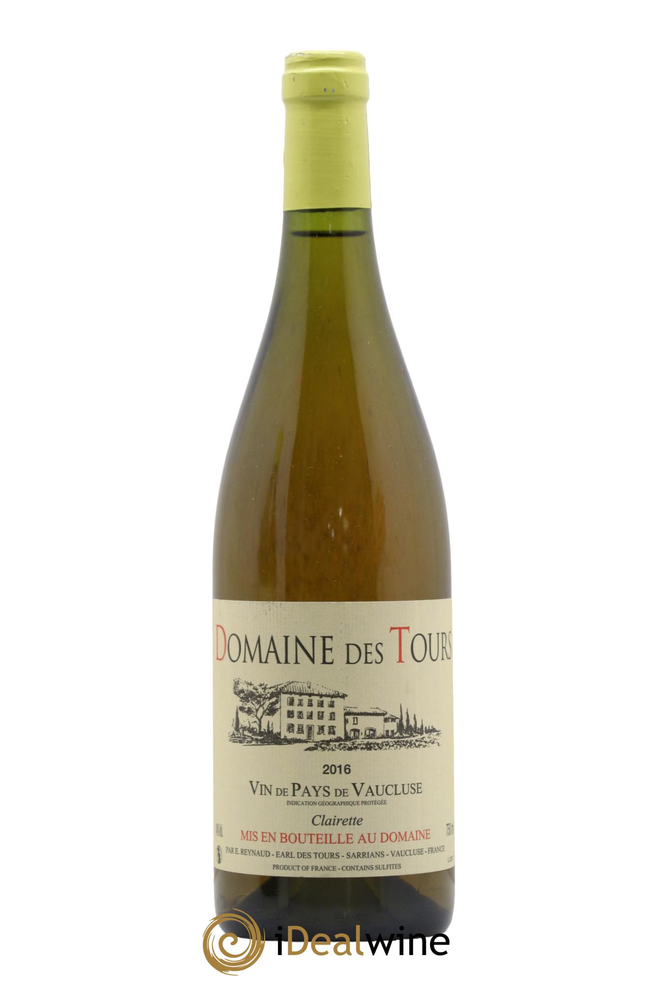 IGP Vaucluse (Vin de Pays de Vaucluse) Domaine des Tours Clairette Emmanuel Reynaud  2016 - Lotto di 1 bottiglia - 0