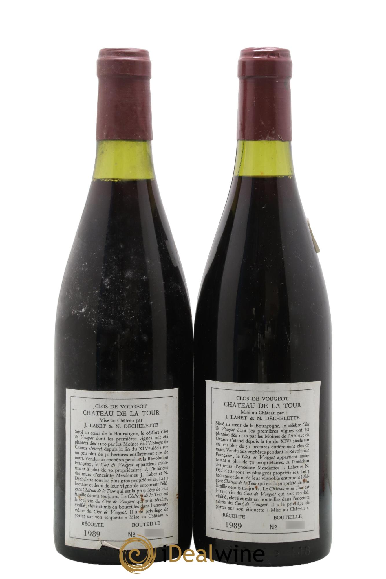 Clos de Vougeot Grand Cru Château de La Tour 1989 - Lotto di 2 bottiglie - 1