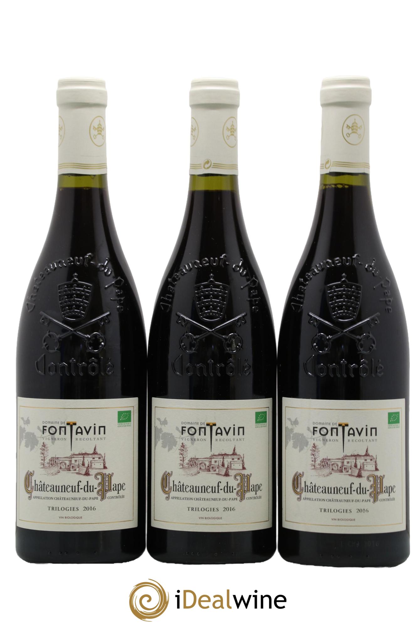 Châteauneuf-du-Pape Trilogies Fontavin 2016 - Lot de 3 bouteilles - 0