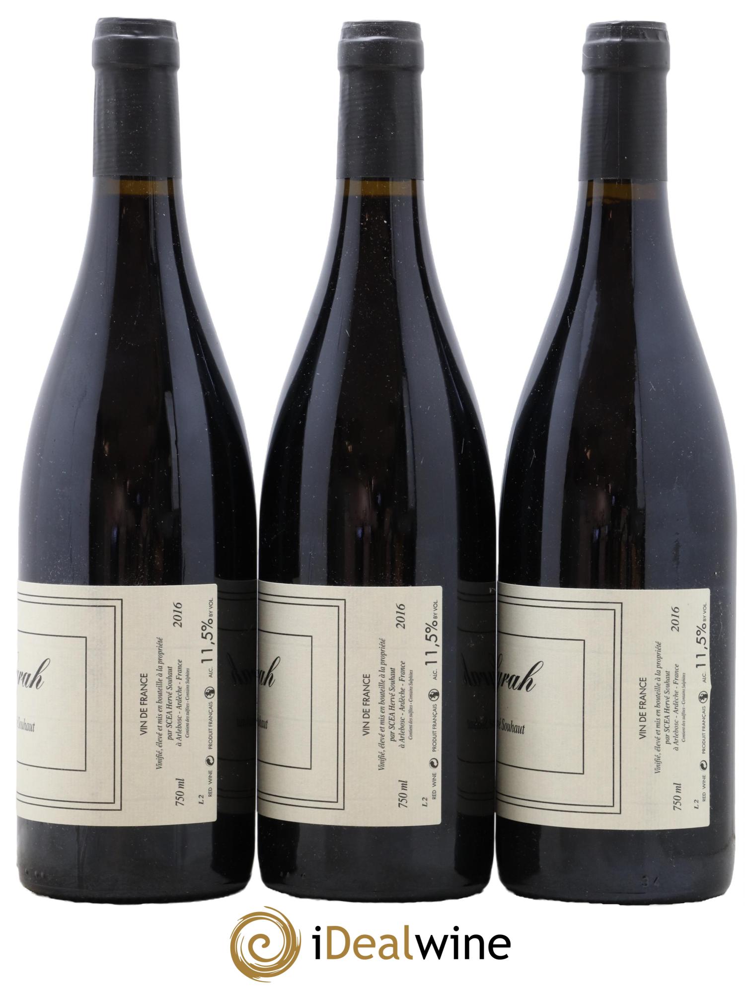 Vin de France Syrah Herve Souhaut 2016 - Lotto di 3 bottiglie - 1