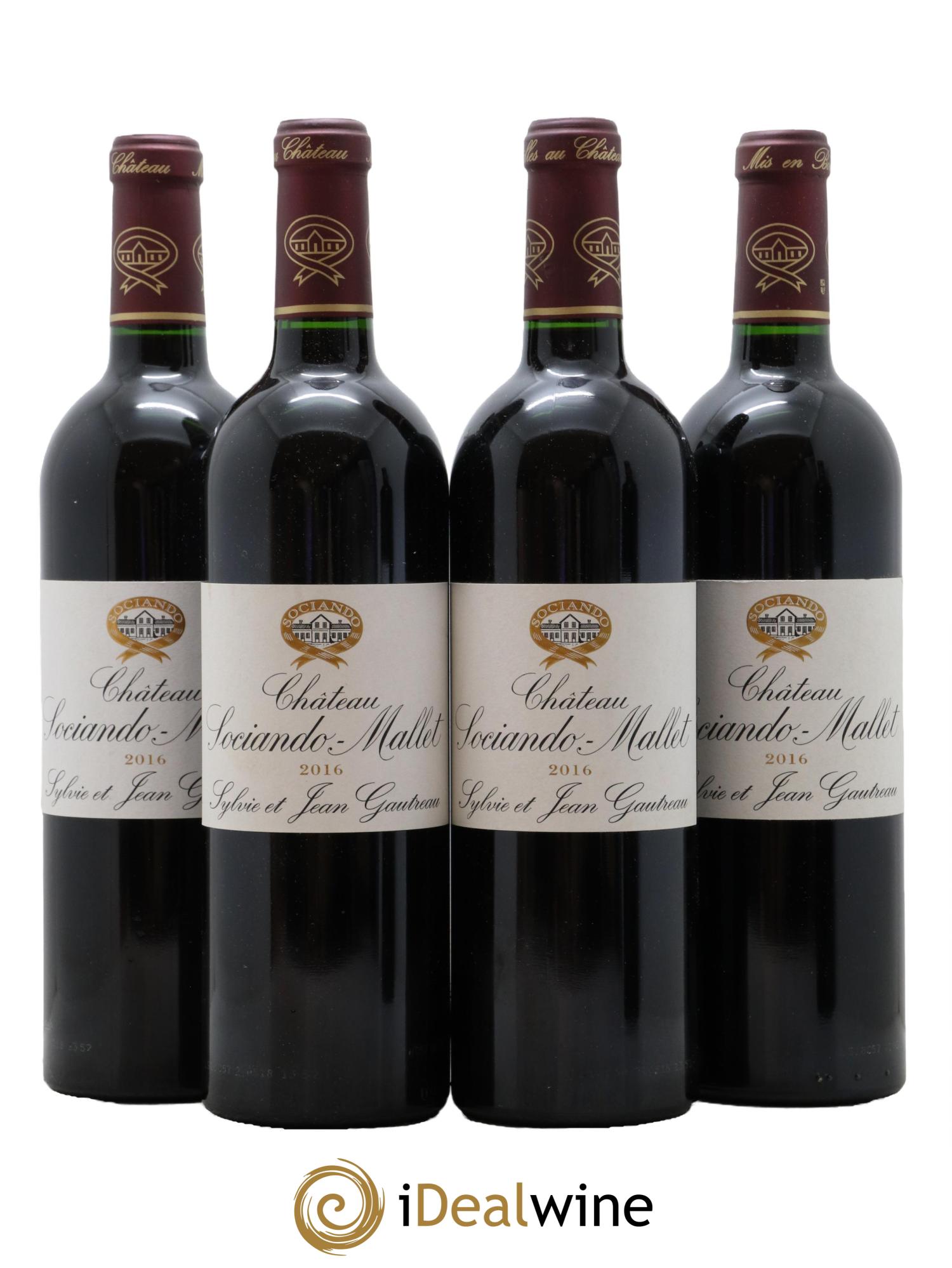 Château Sociando Mallet 2016 - Lot de 4 bouteilles - 0