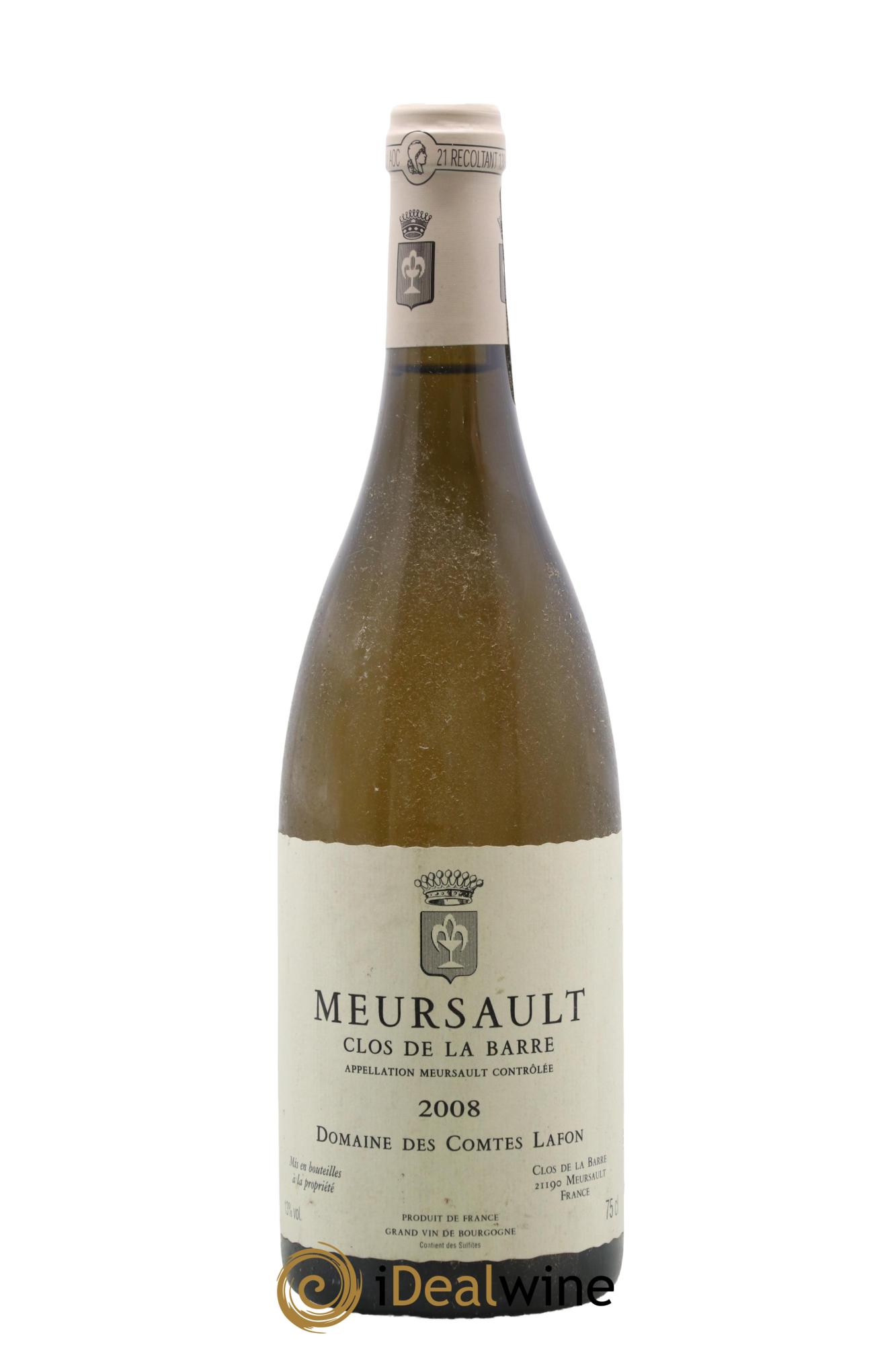 Meursault Clos de la Barre Comtes Lafon (Domaine des) 2008 - Lot of 1 bottle - 0