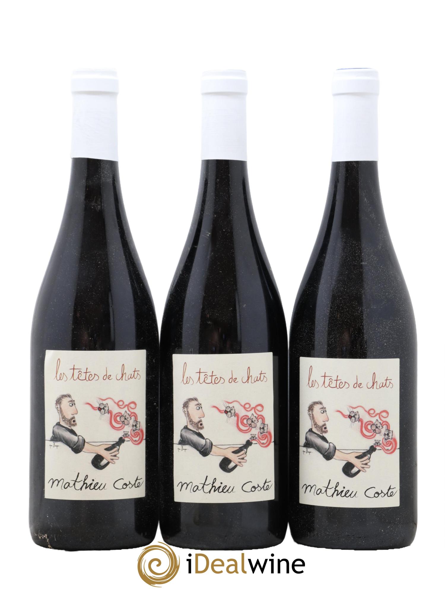 Vin de France Tetes De Chats Mathieu Coste 2014 - Lot of 3 bottles - 0