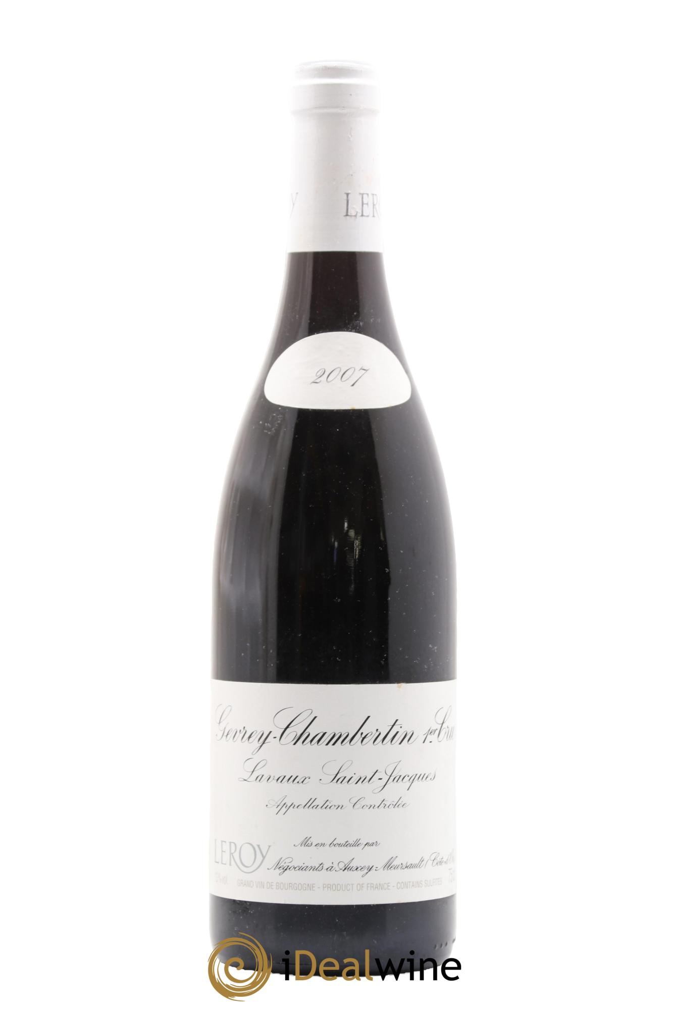 Gevrey-Chambertin 1er Cru Lavaux Saint-Jacques Leroy SA 2007 - Lot de 1 bouteille - 0